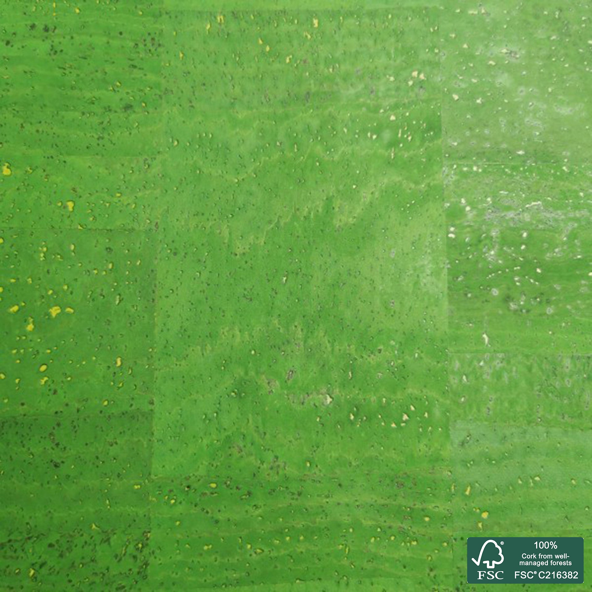 Lemon Green Superior cork fabric