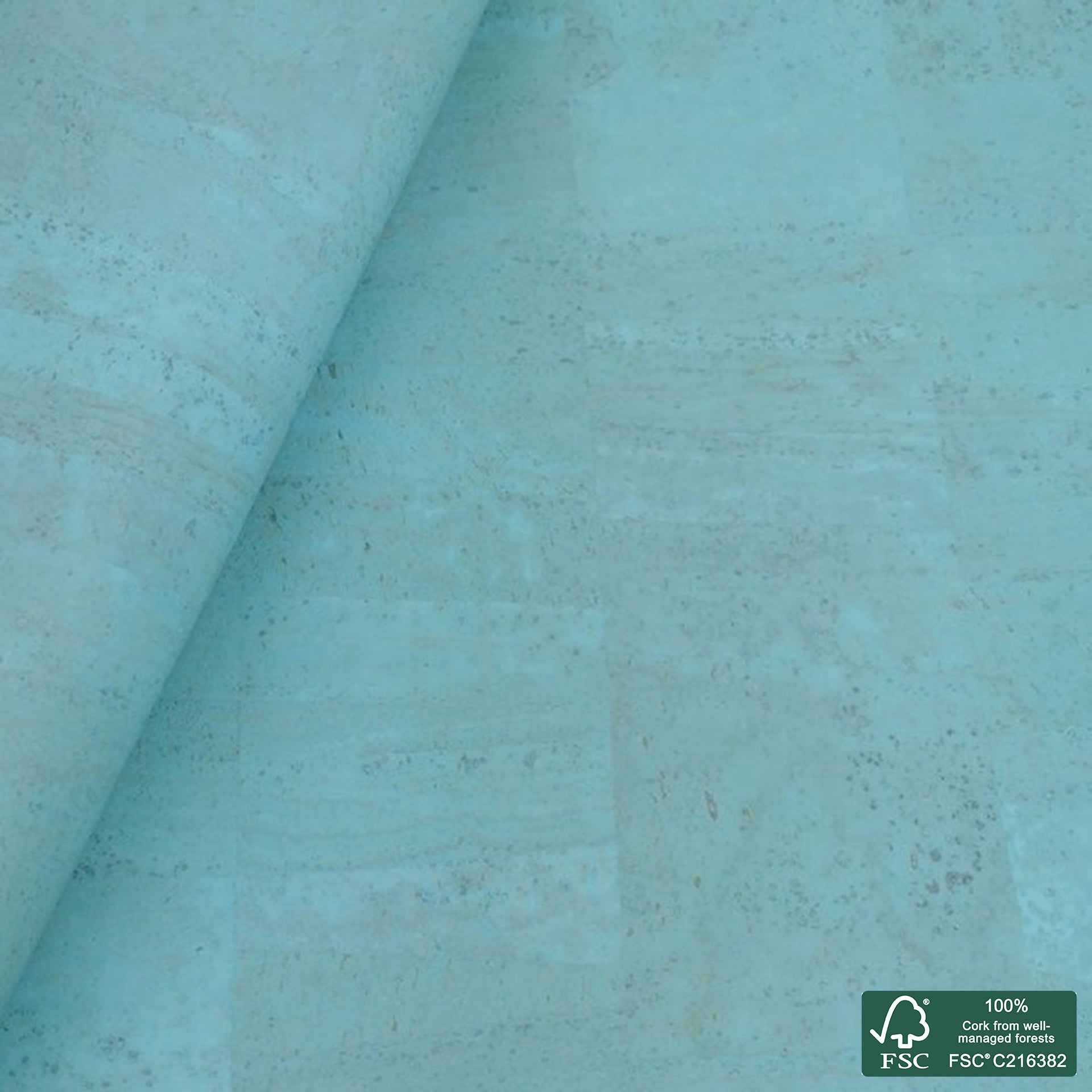 Light Blue Superior cork fabric