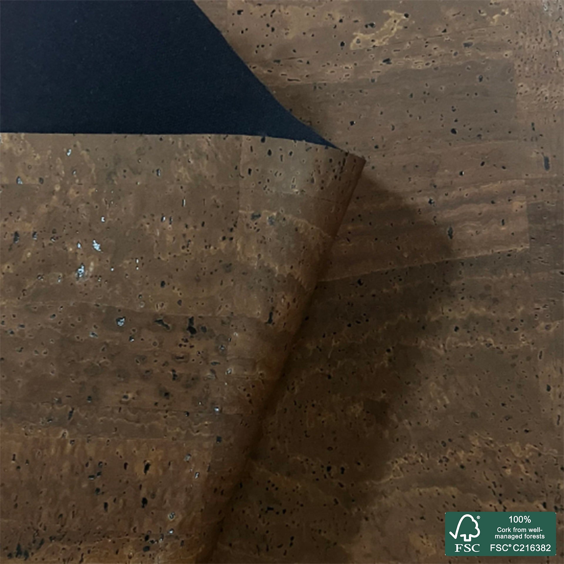 Chocolate superior cork fabric