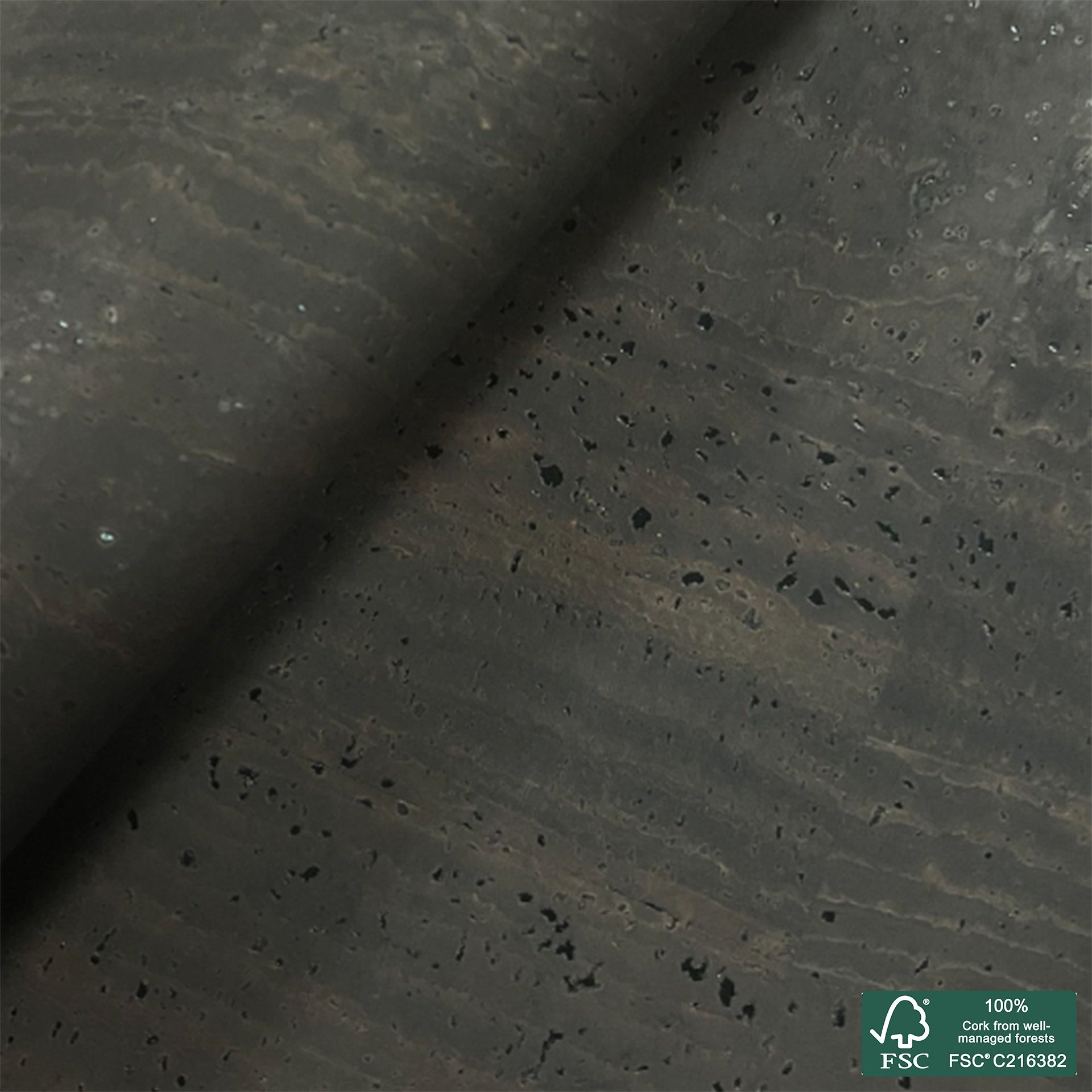 Brown superior cork fabric