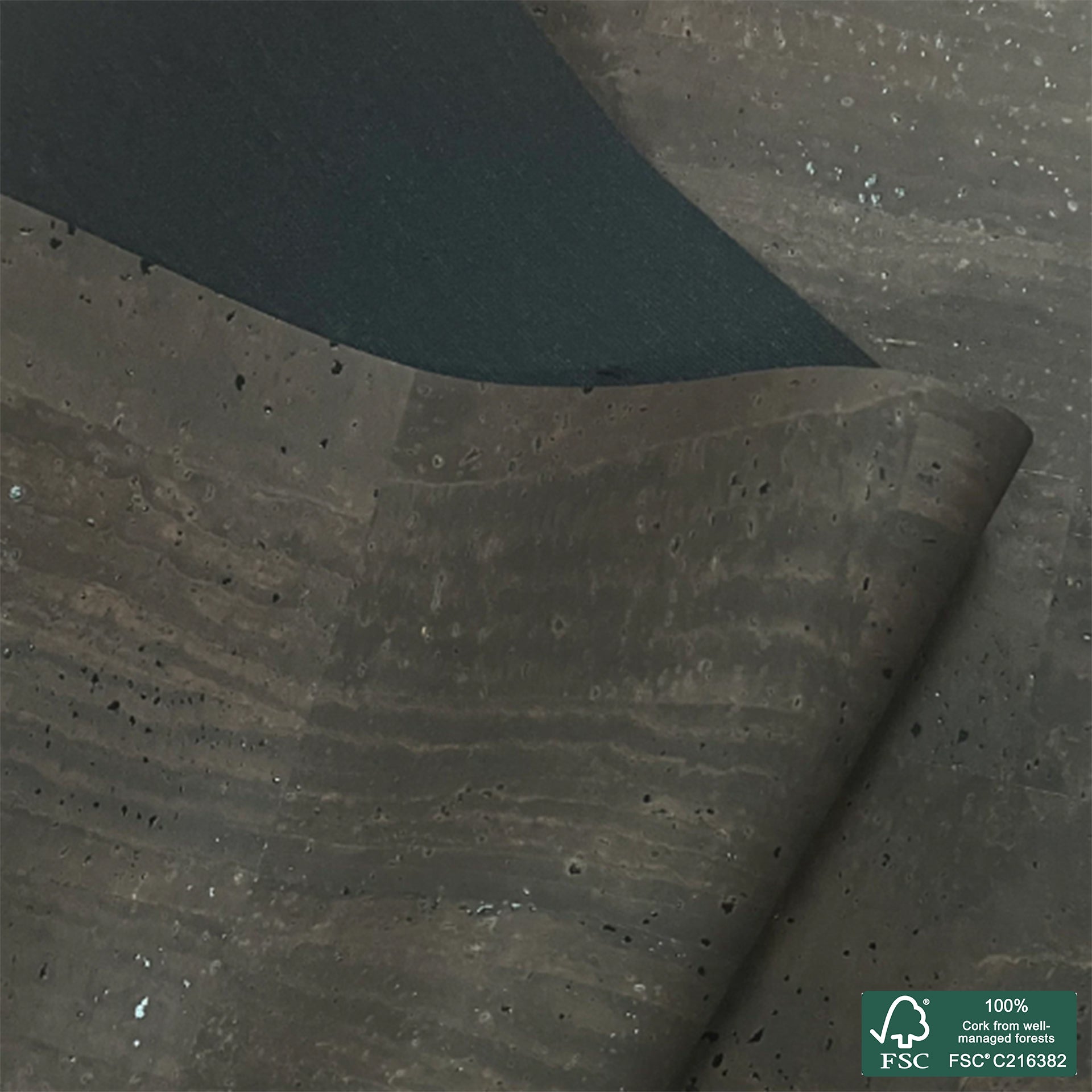 Brown superior cork fabric