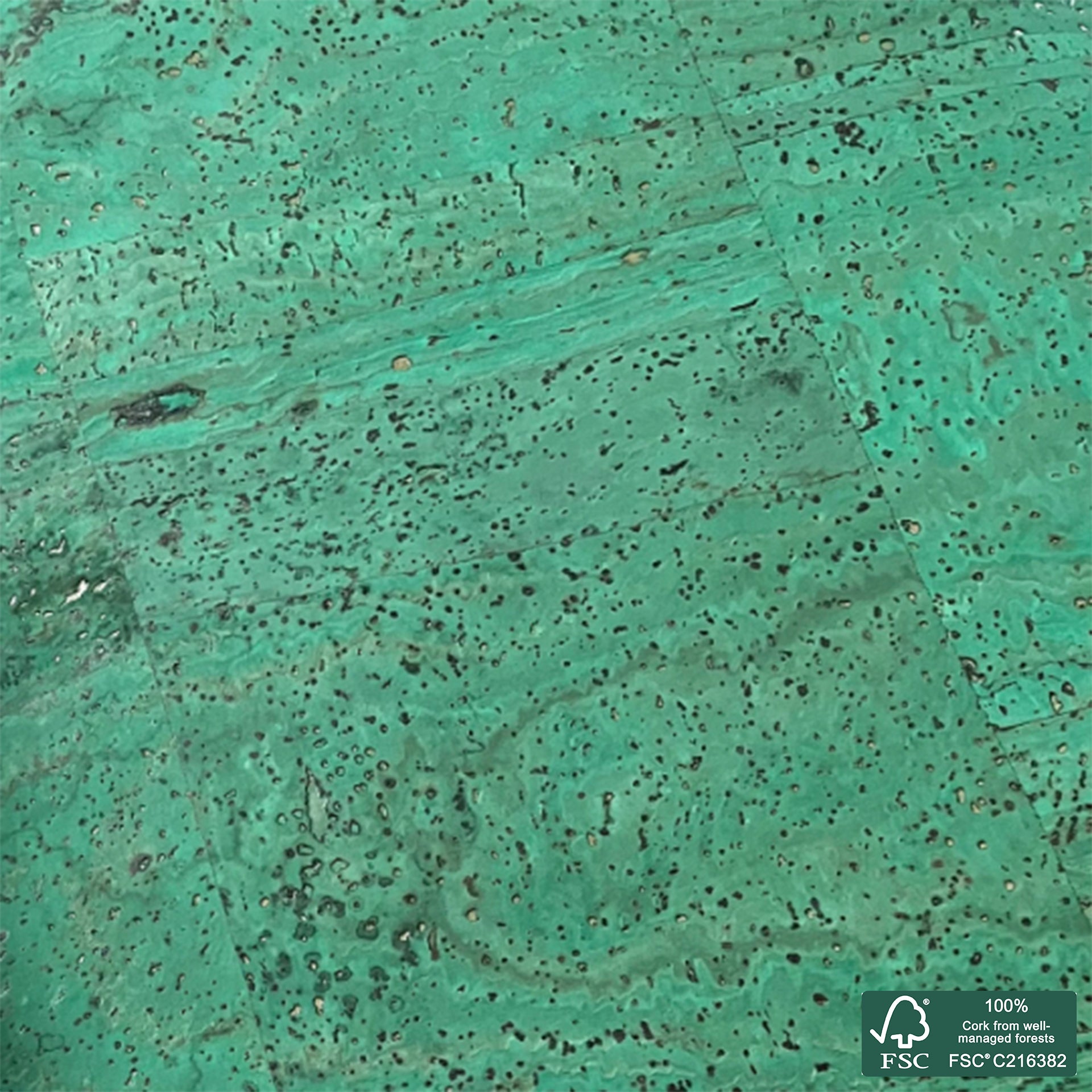 Royal green superior cork fabric