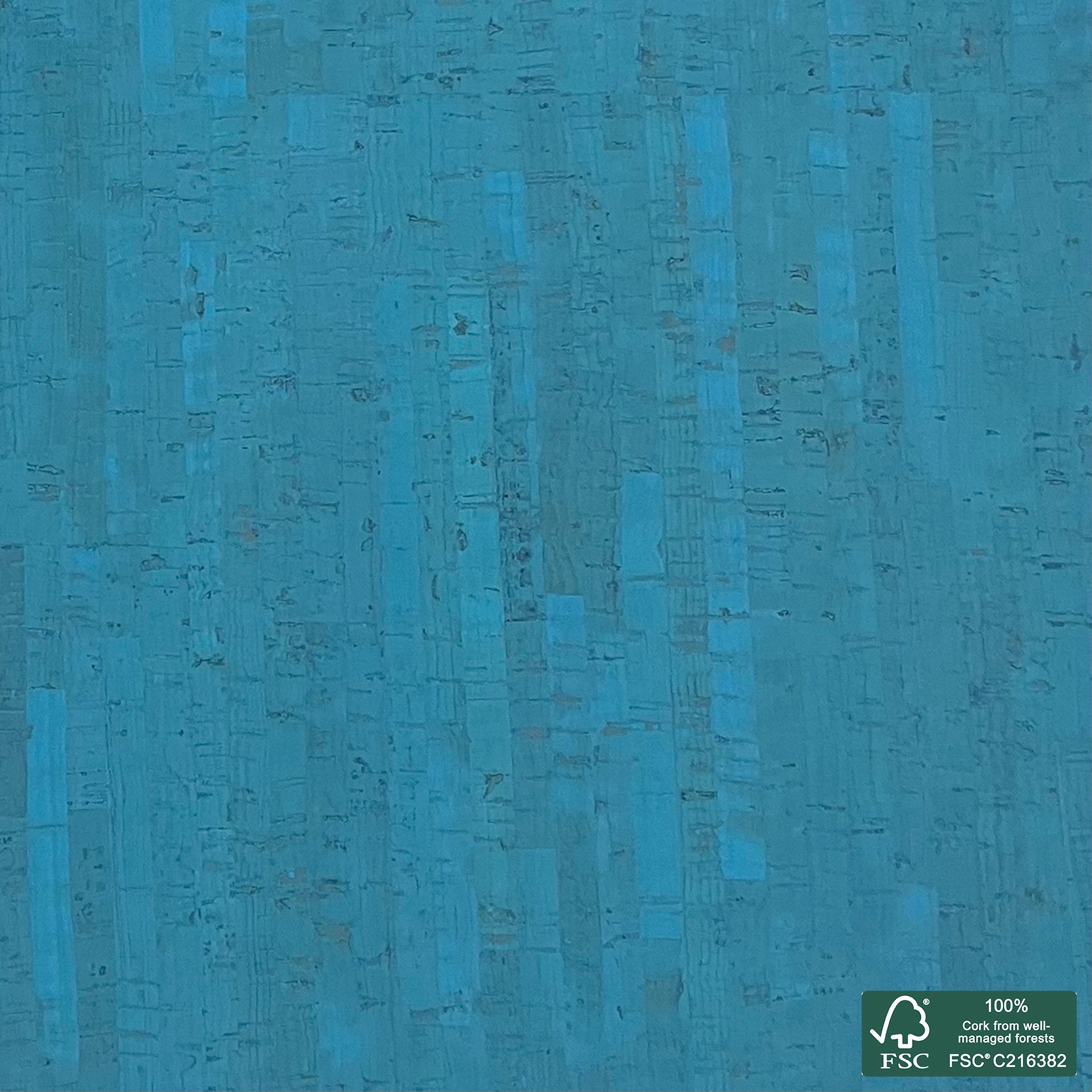 Light Blue rustic cork fabric