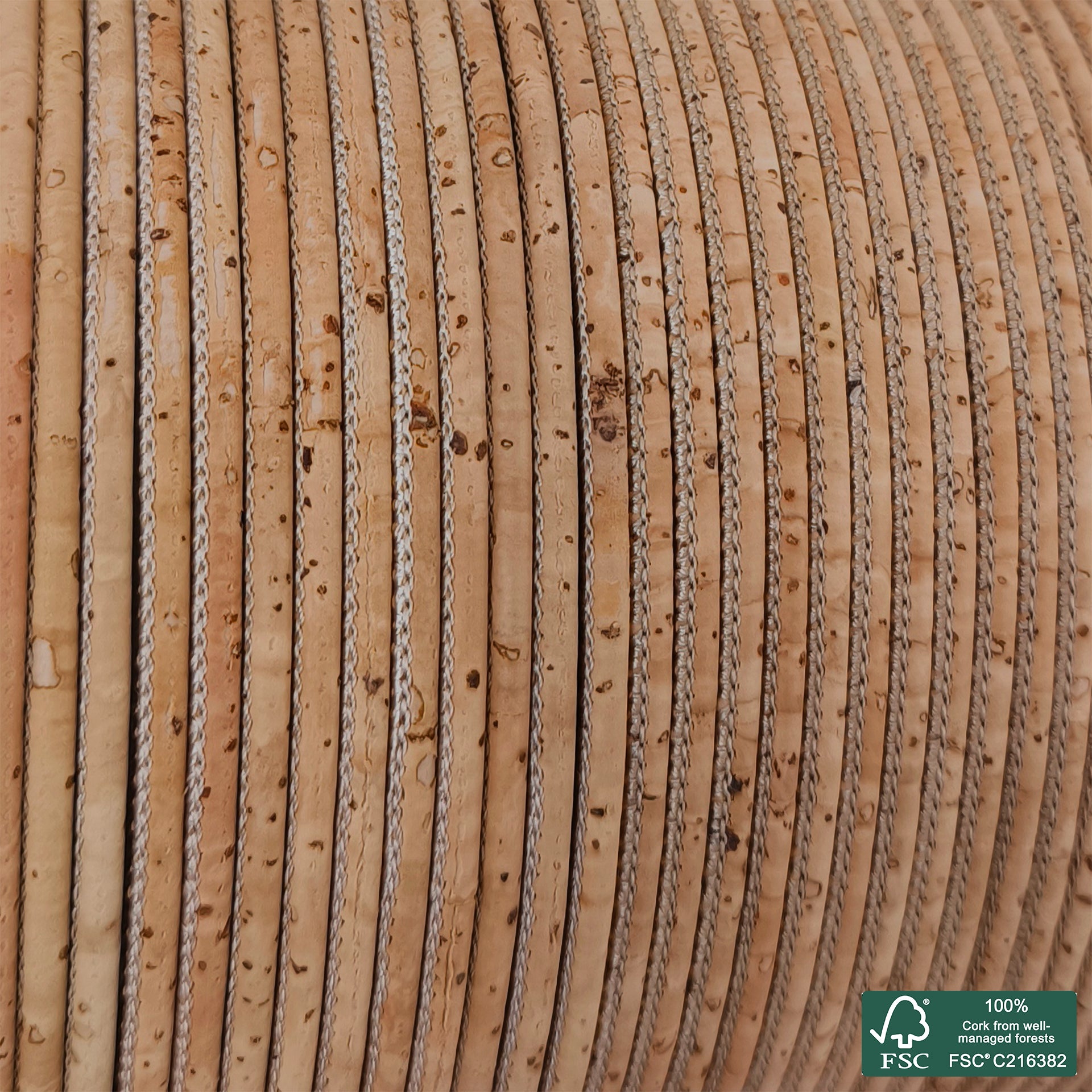 Round cork cord natural superior
