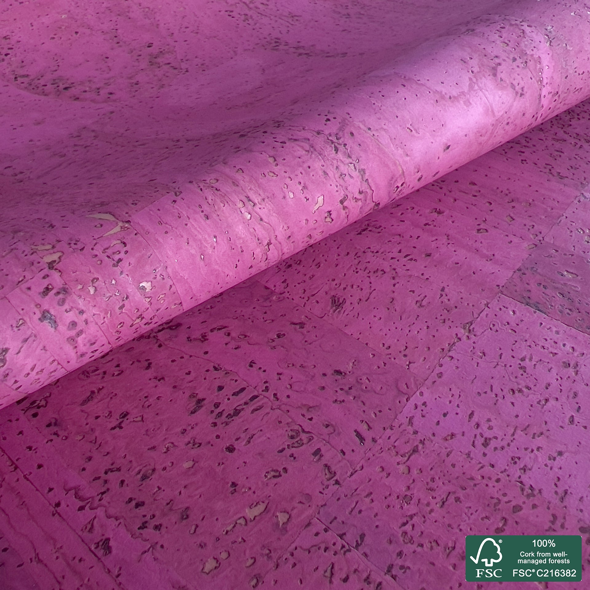 Peony superior cork fabric