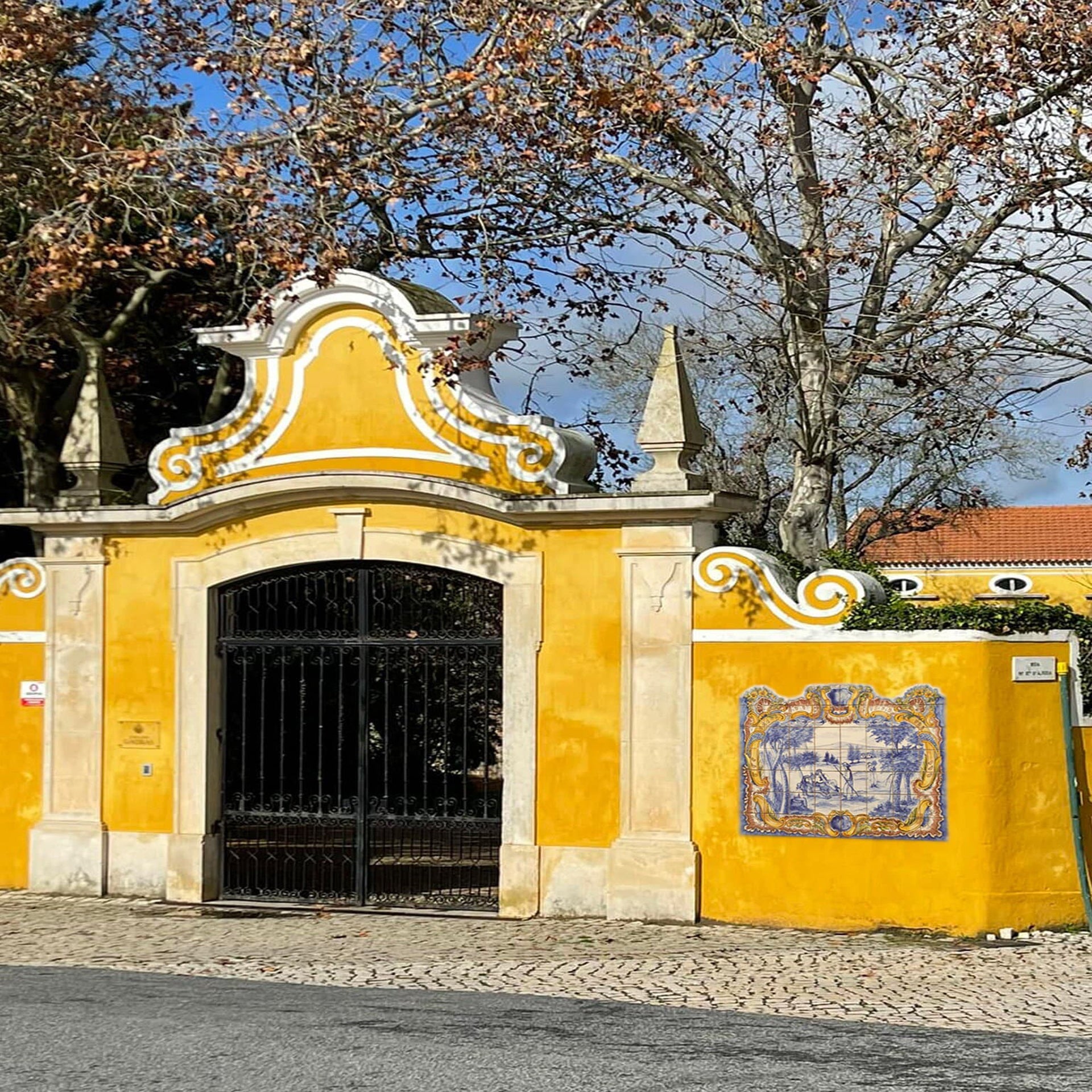 Workers on the Field Hand Painted Tile Mural