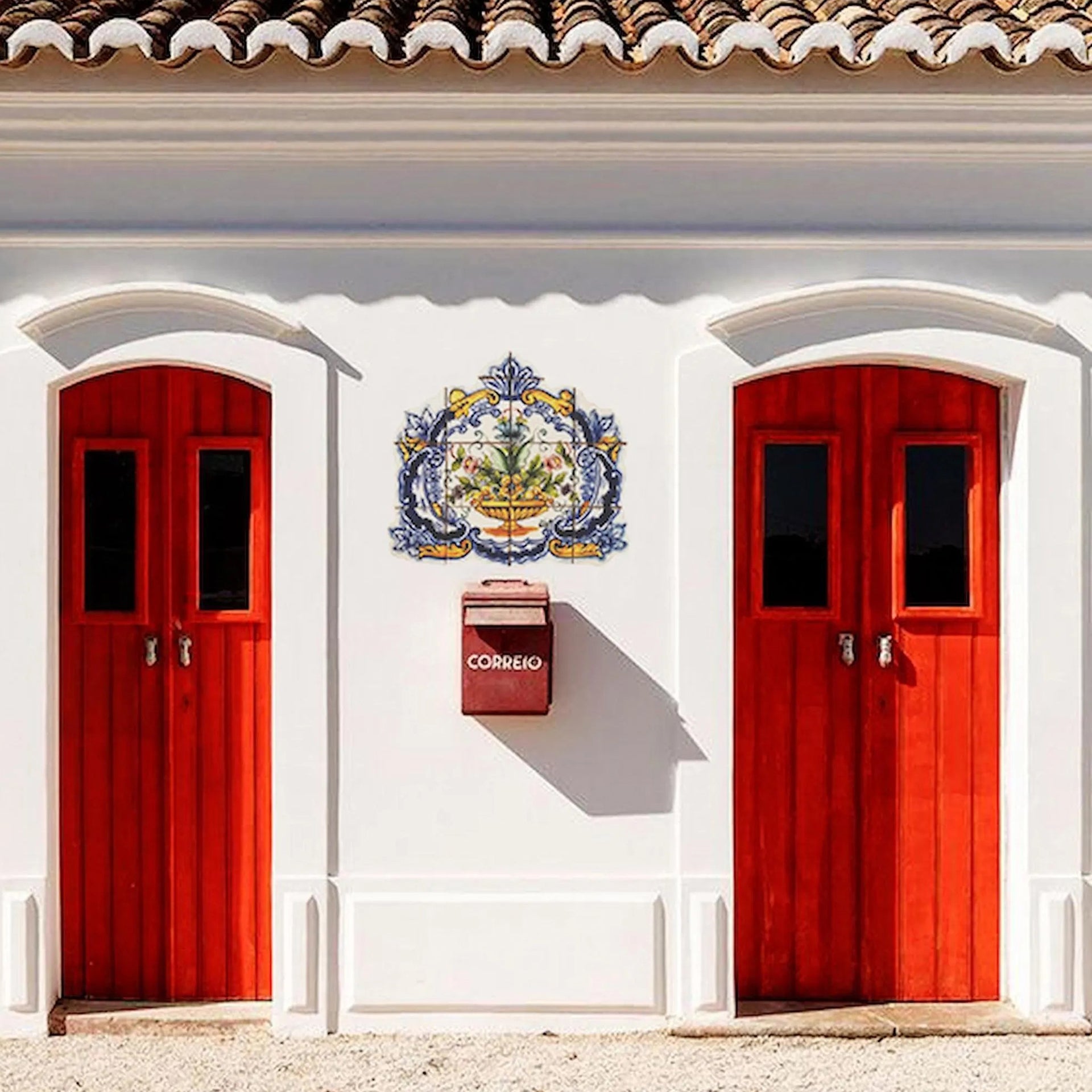 Floral Hand Painted Ceramic Tiles Mural