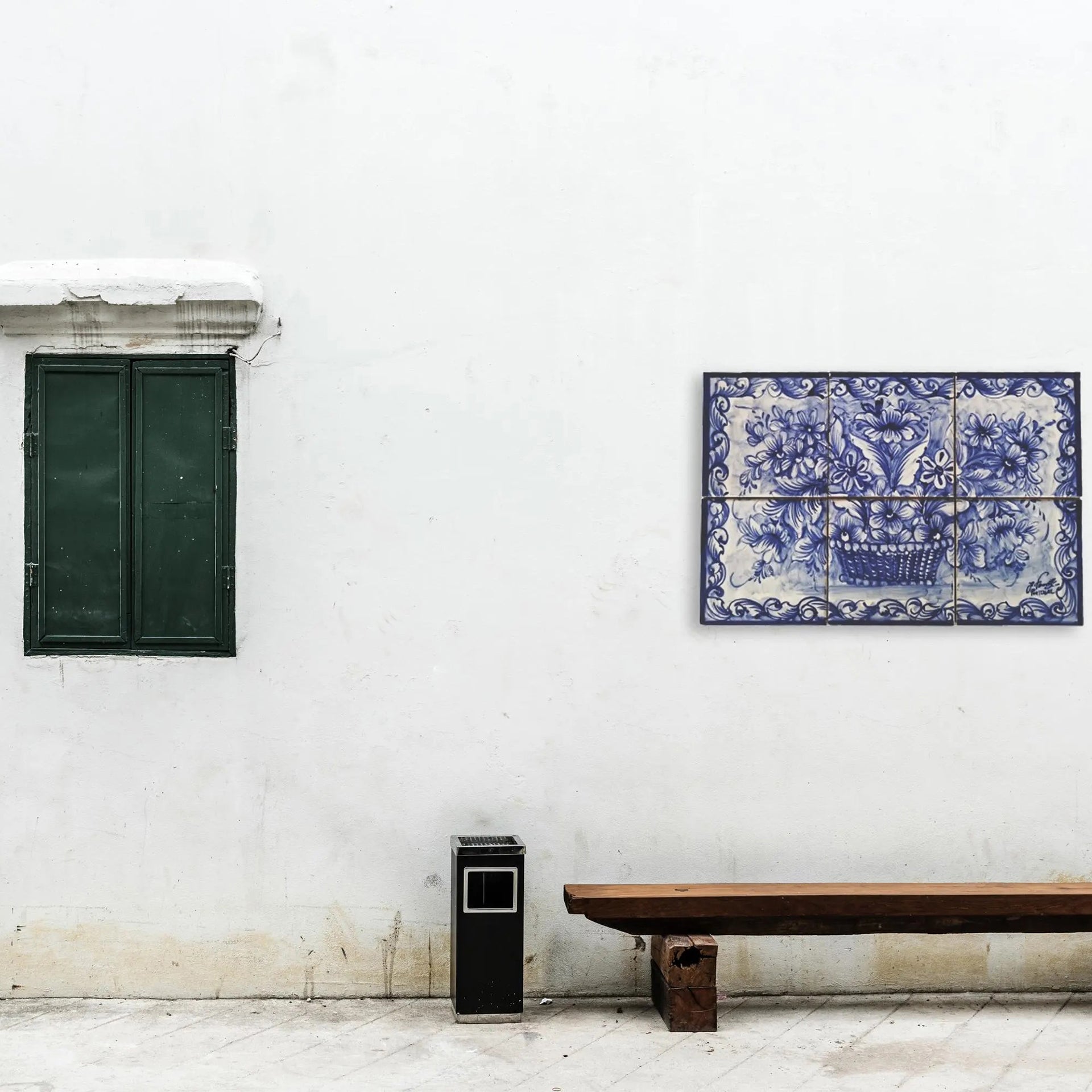 Floral Hand Painted Ceramic Tiles Mural
