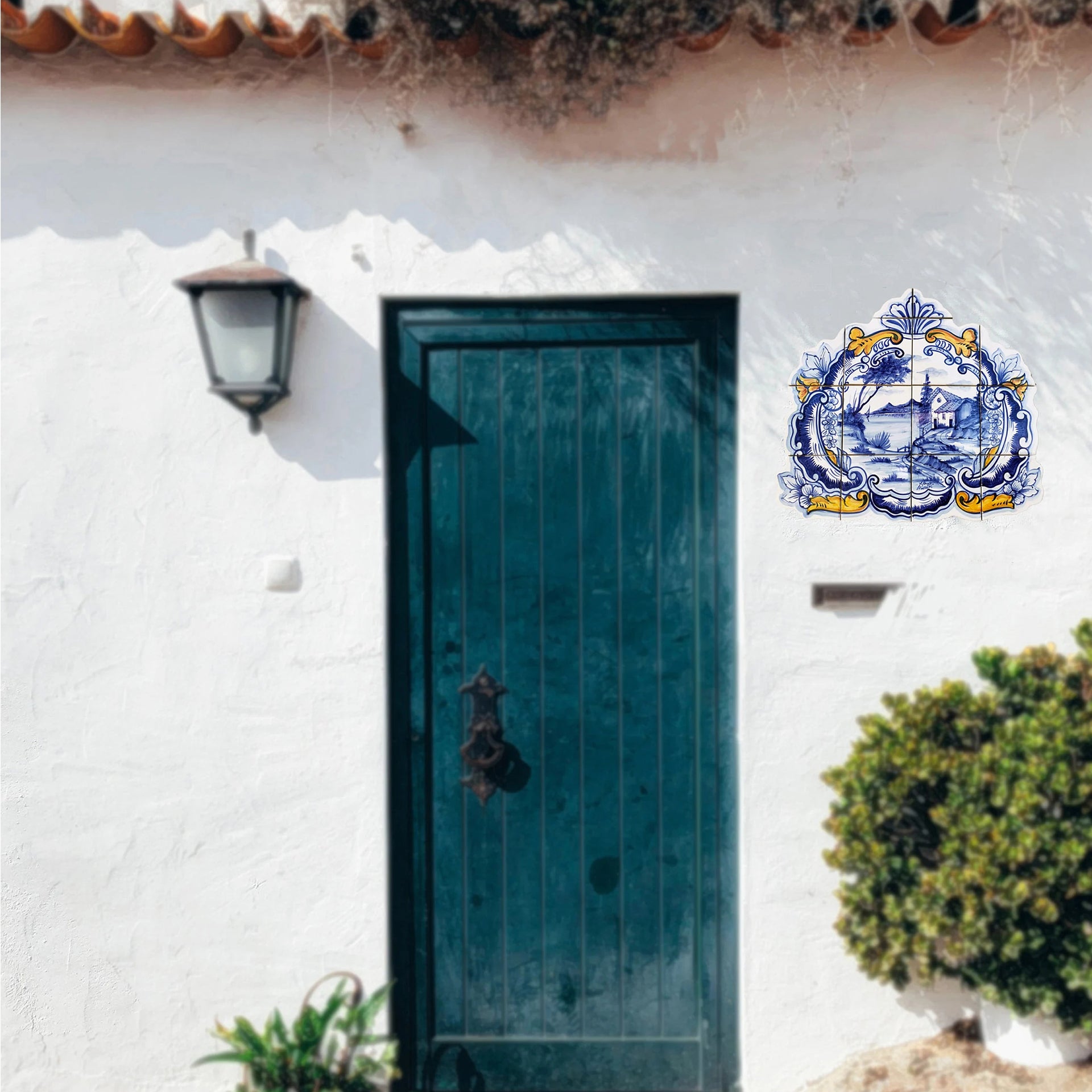 Field Hand Painted Ceramic Tiles Mural