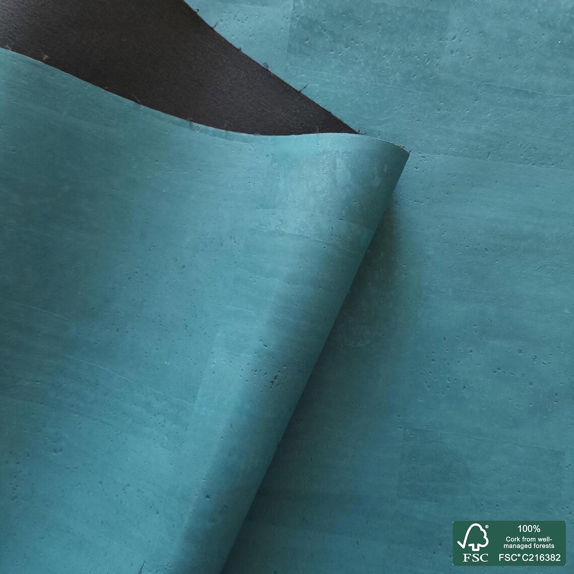 Teal Superior cork fabric