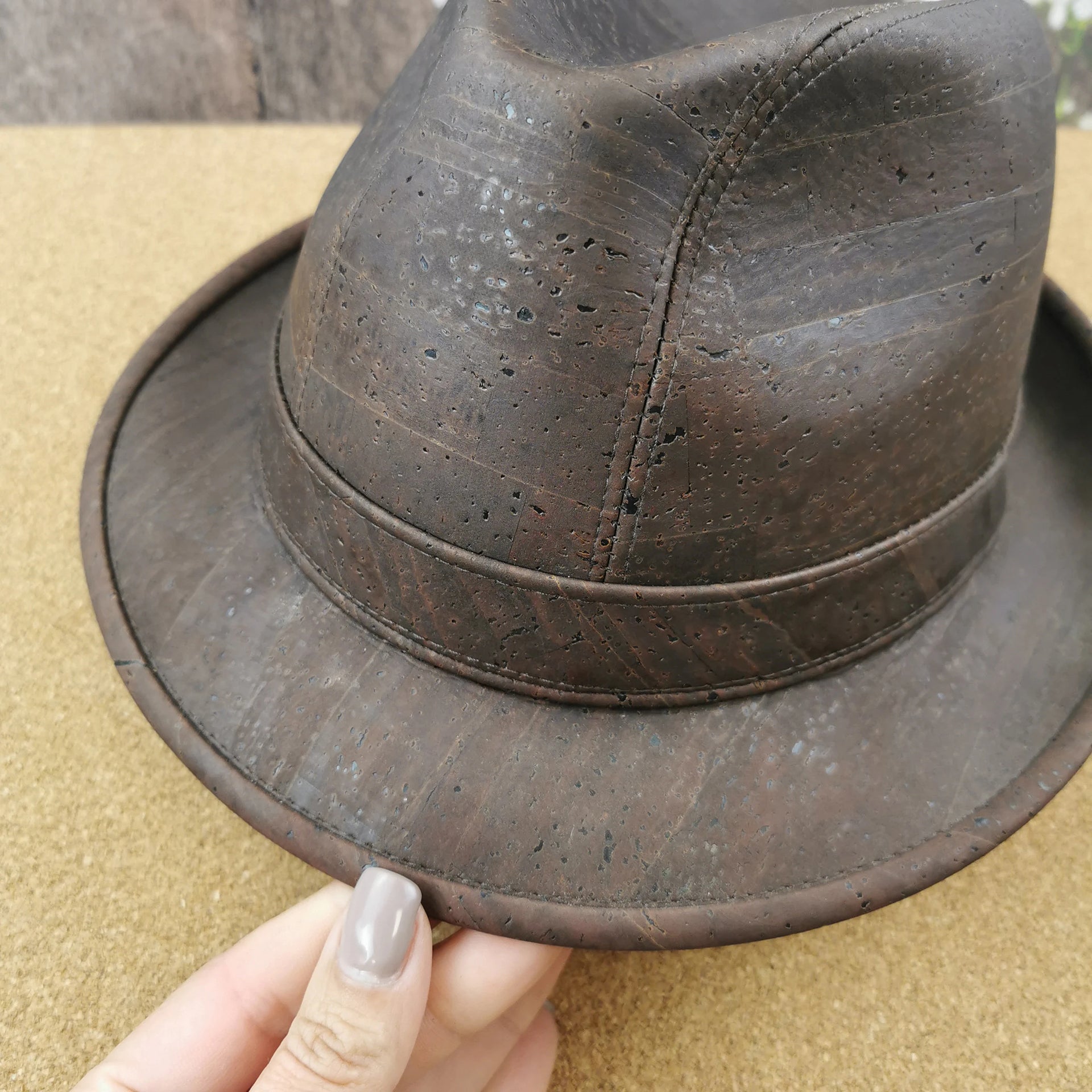 Brown cork classic hat
