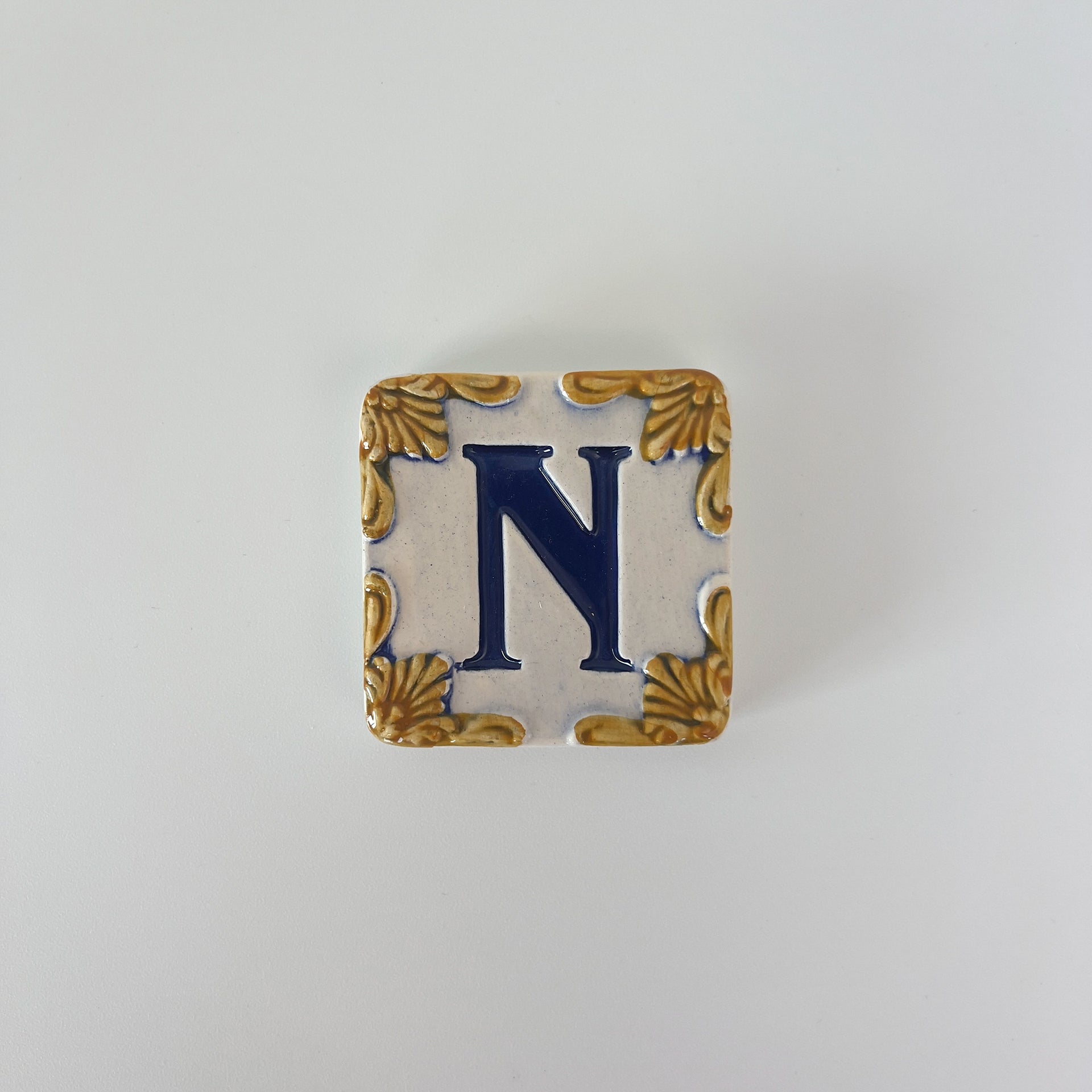 Ceramic door number and letter tile