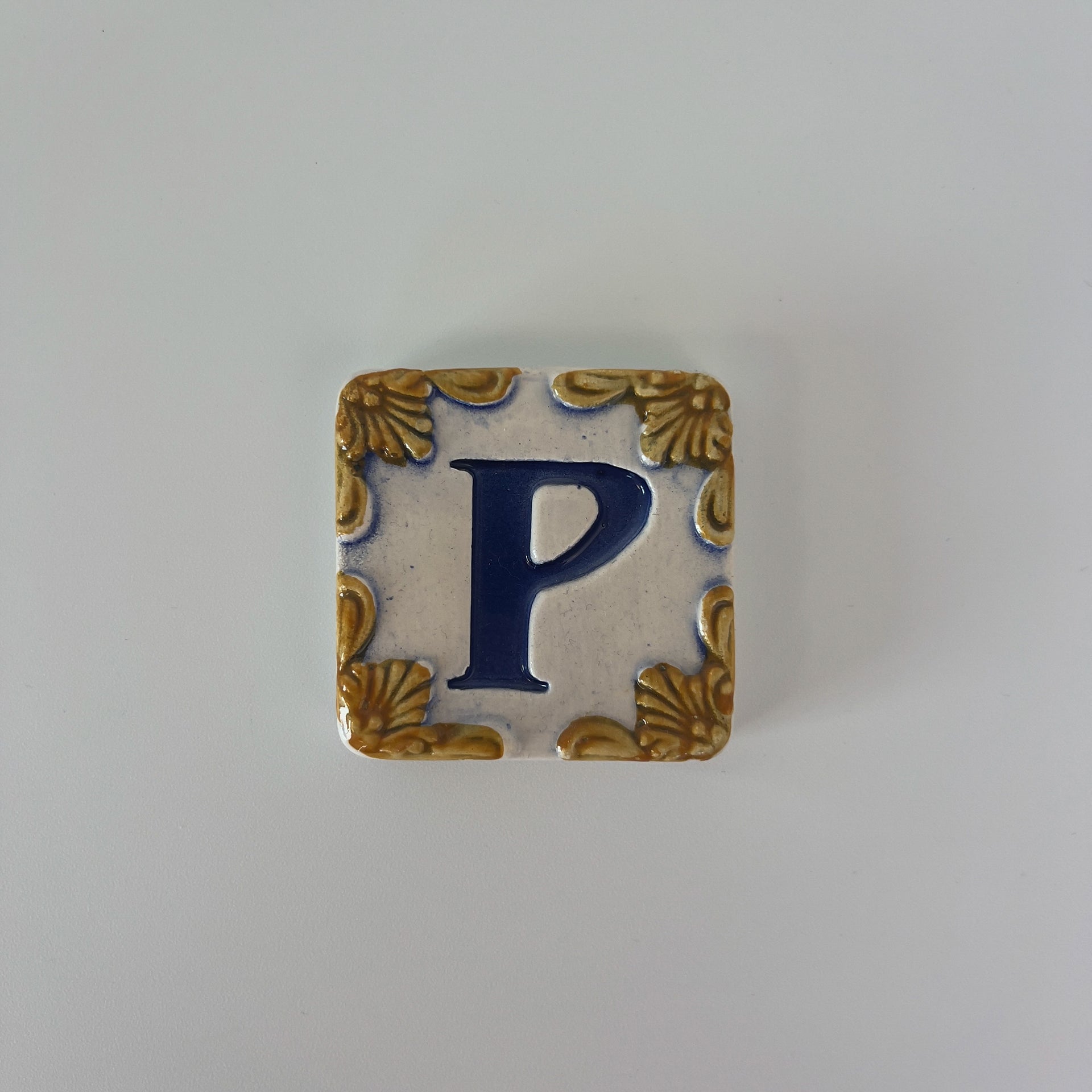 Ceramic door number and letter tile