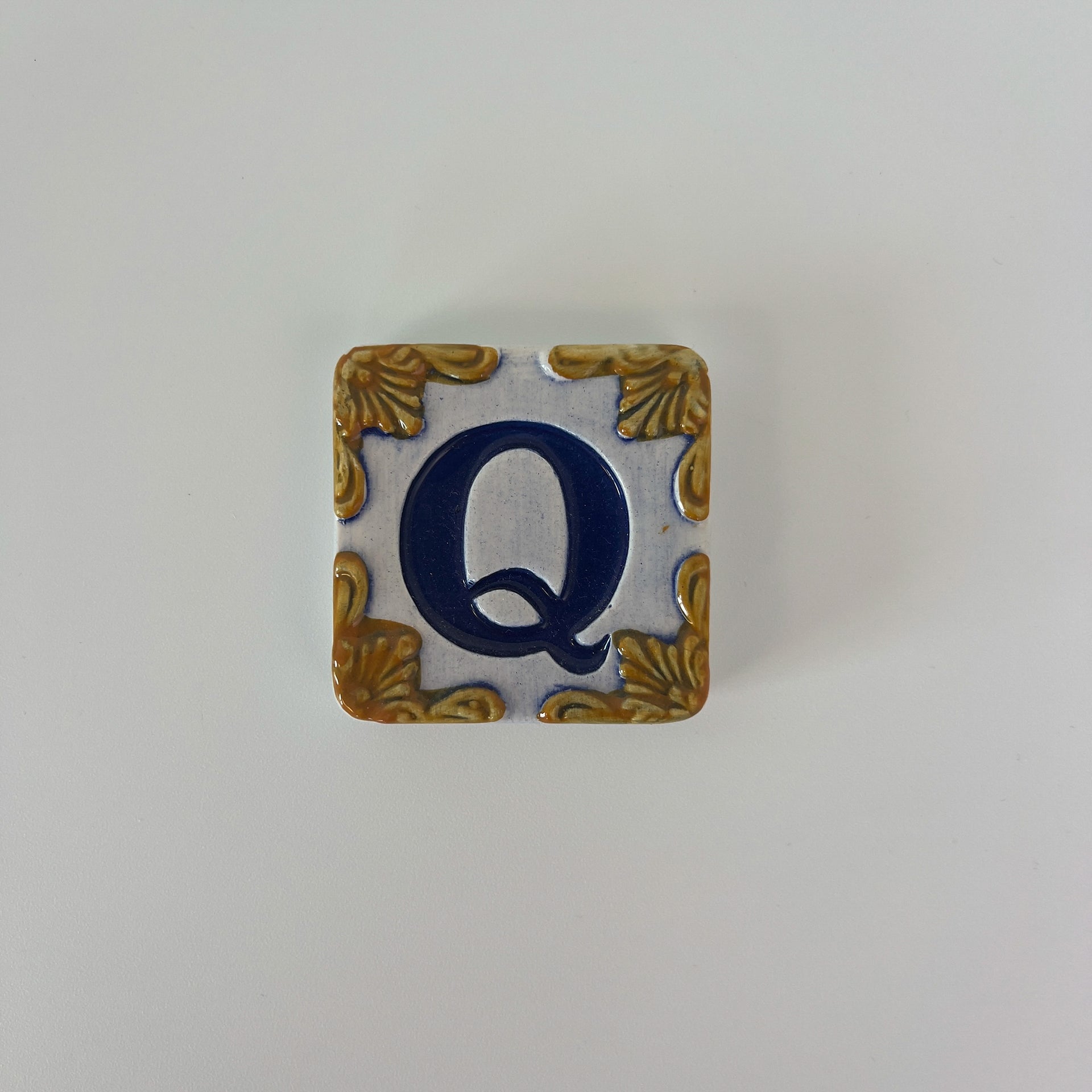 Ceramic door number and letter tile