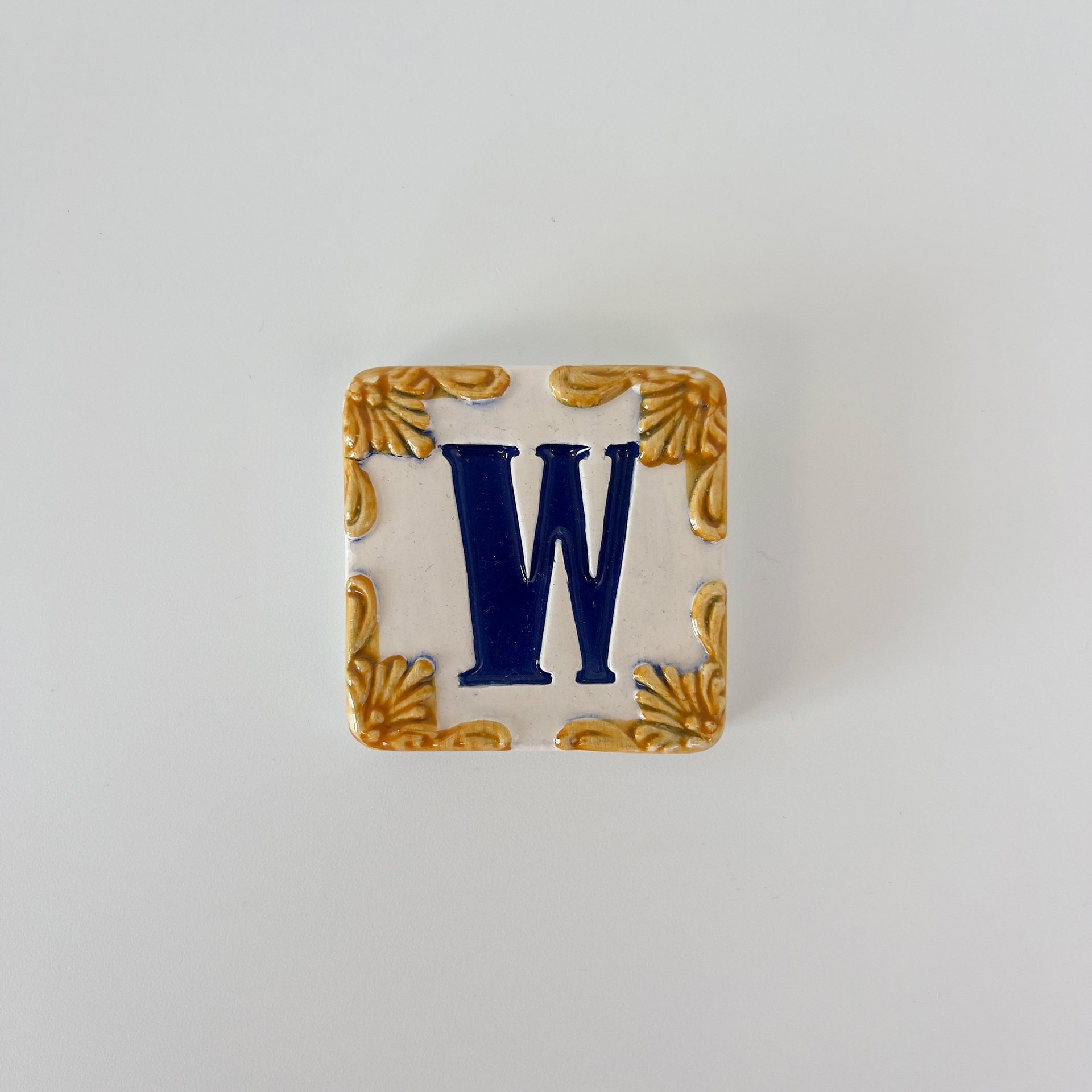 Ceramic door number and letter tile