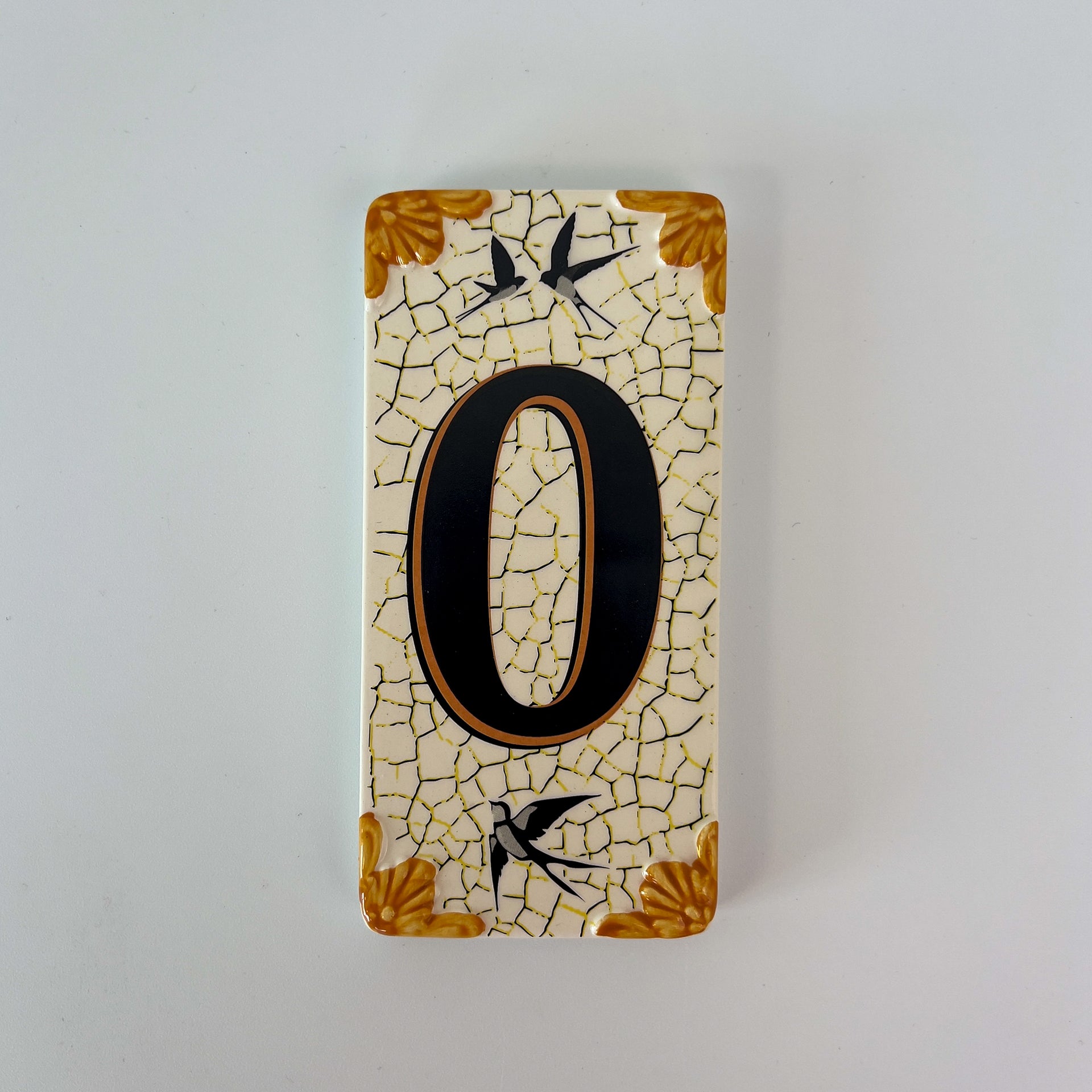 Swallow ceramic door number