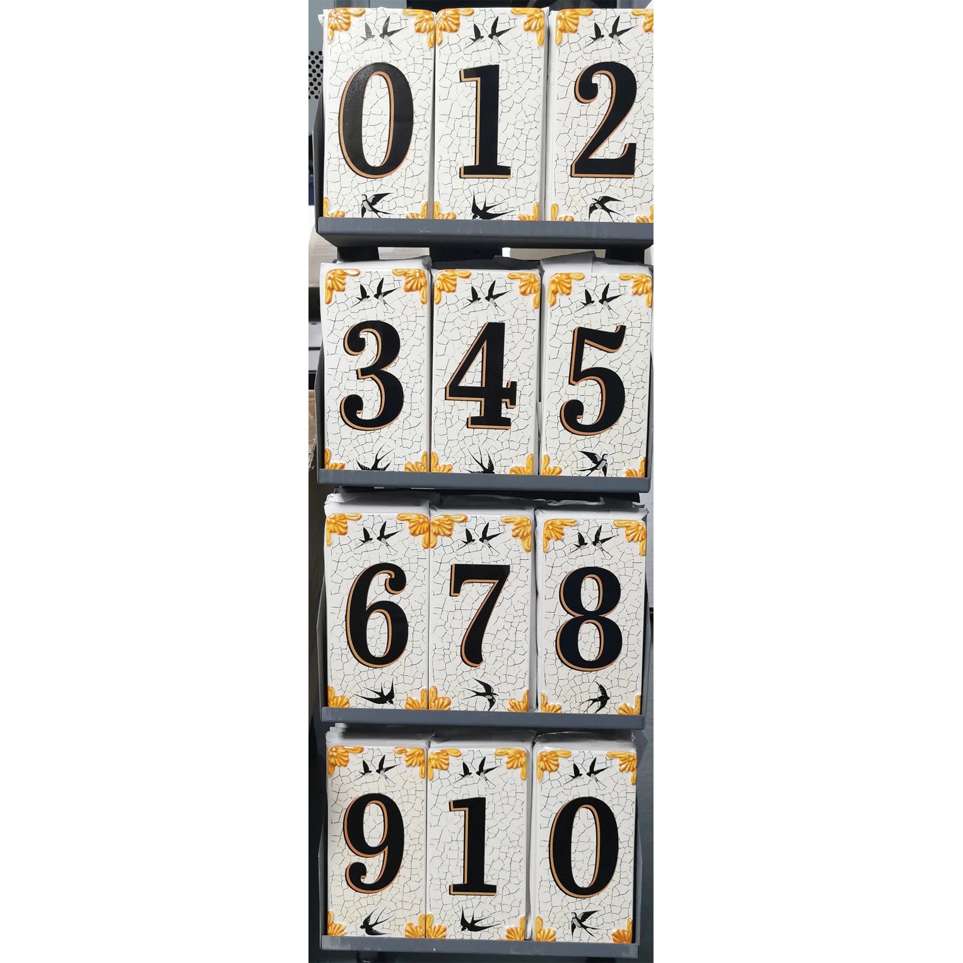 Swallow ceramic door number