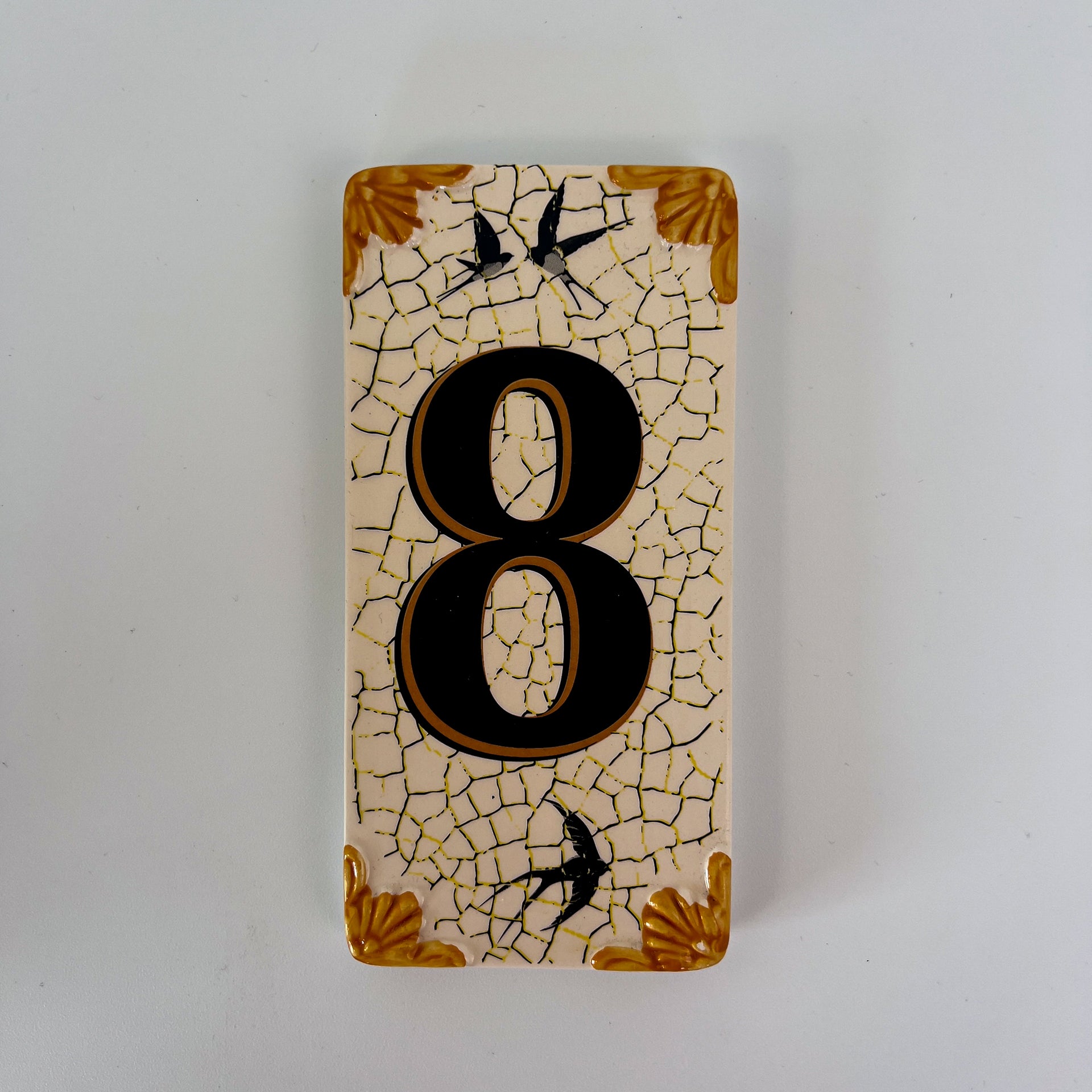 Swallow ceramic door number