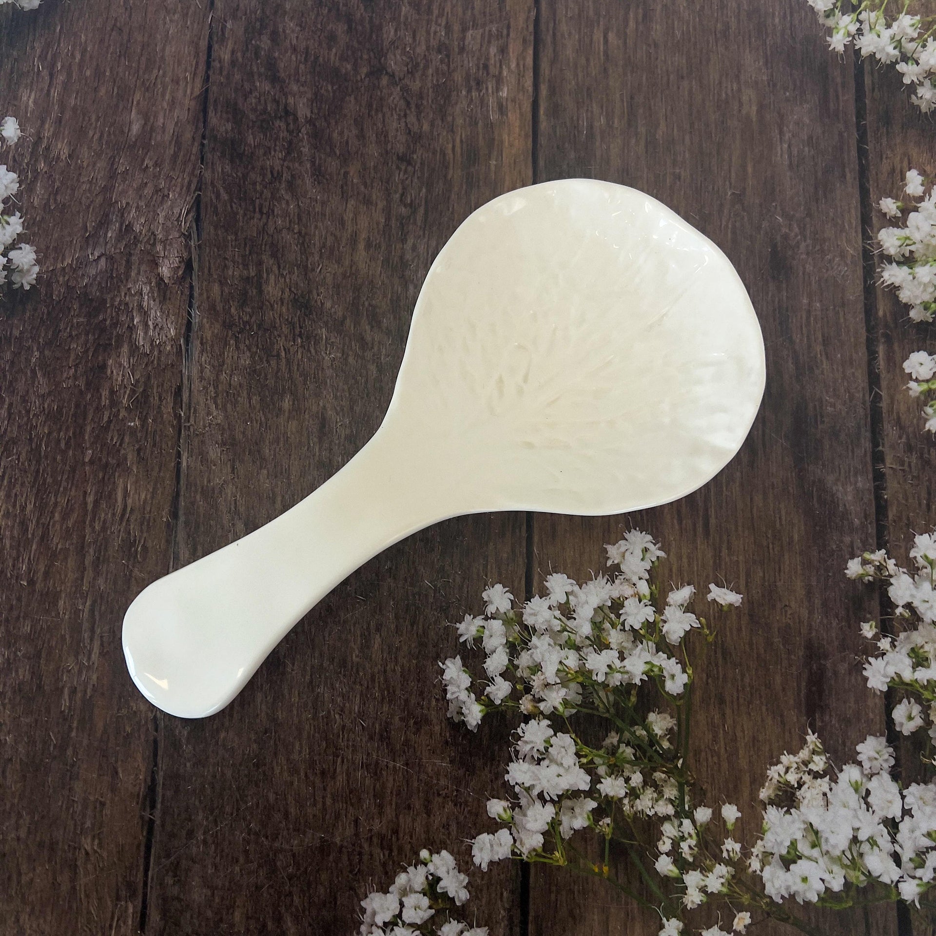 Cabbage shapped ceramic spoon rest