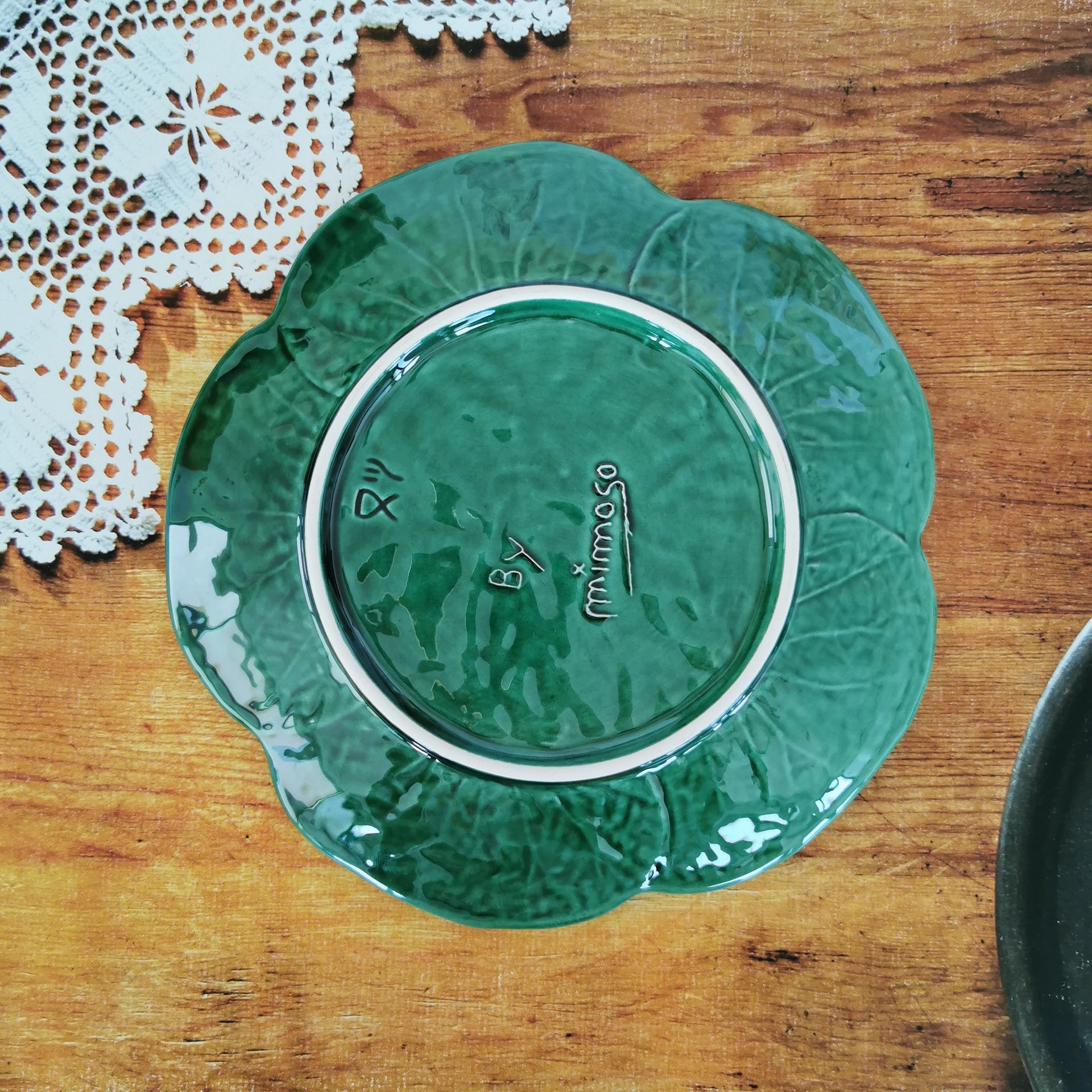 Ceramic portuguese cabbage plate