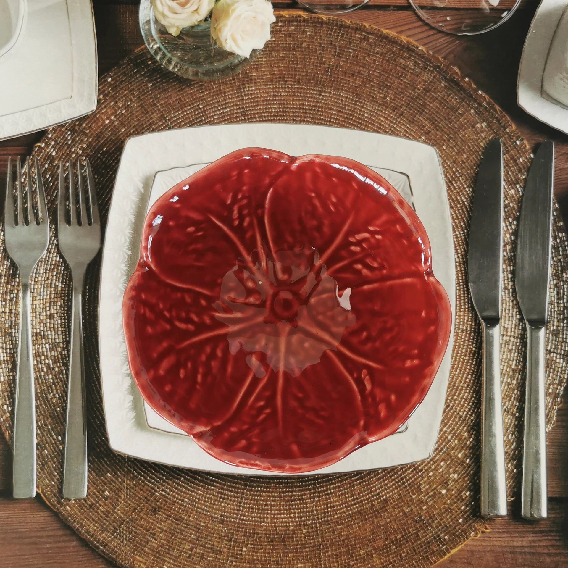 Ceramic portuguese cabbage bowl