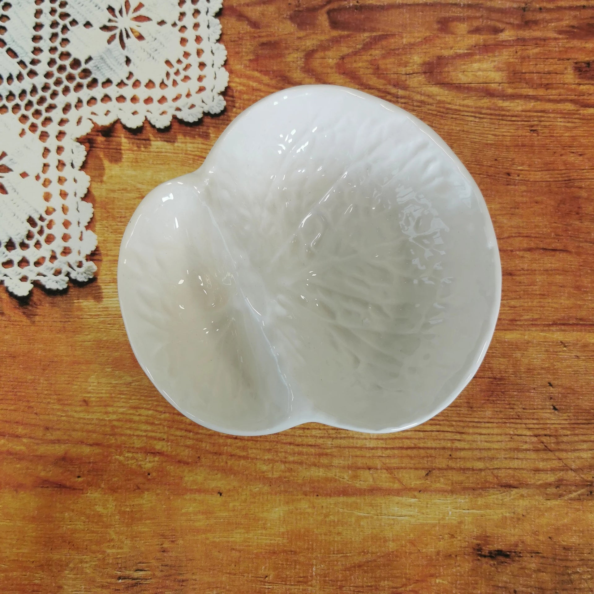 Ceramic portuguese cabbage olive plate