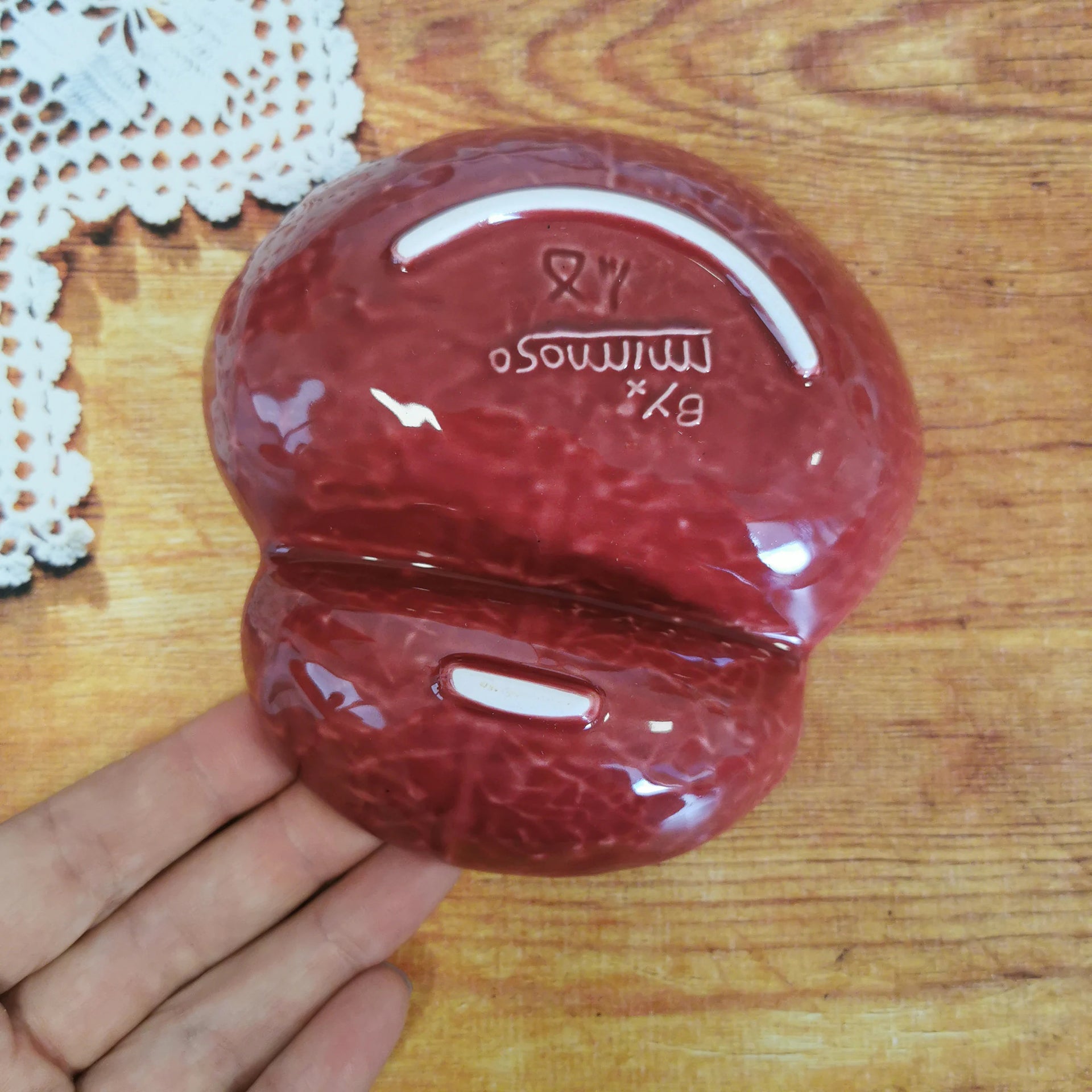 Ceramic portuguese cabbage olive plate