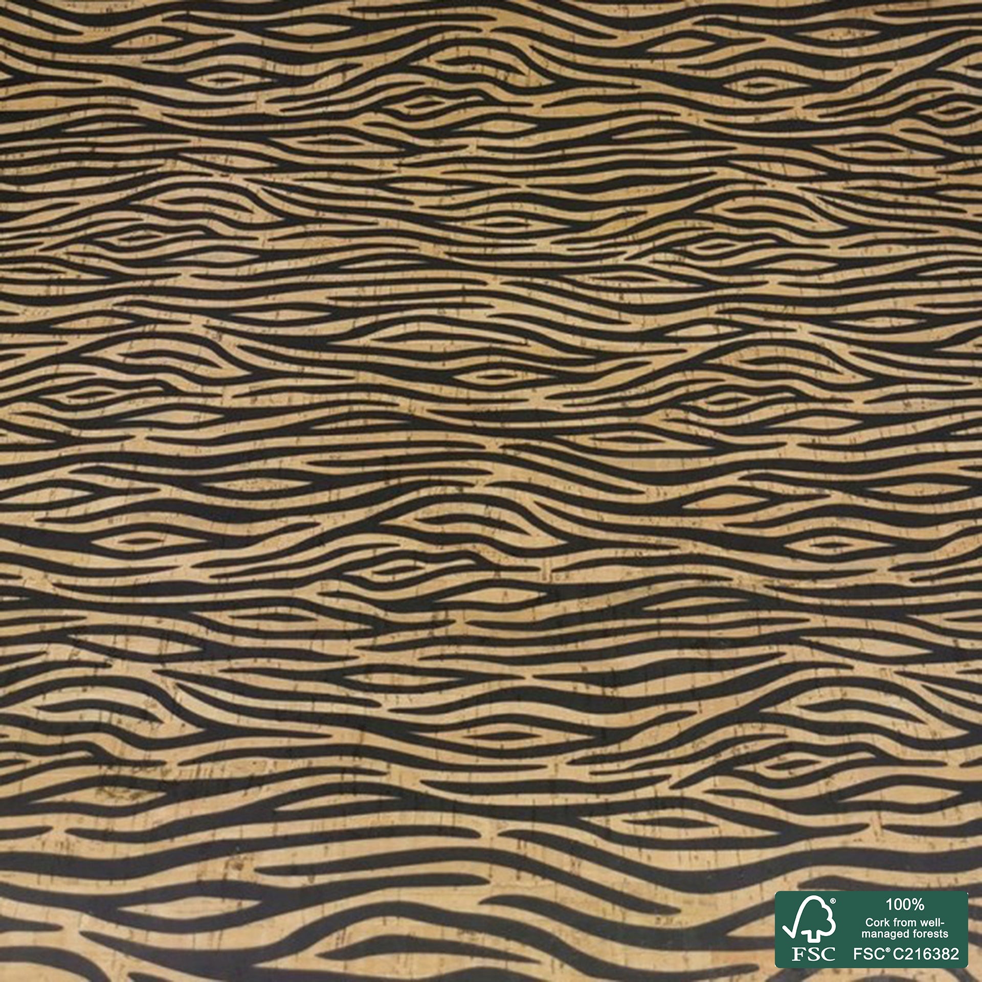 Zebra printed pattern on natural cork fabric (22)