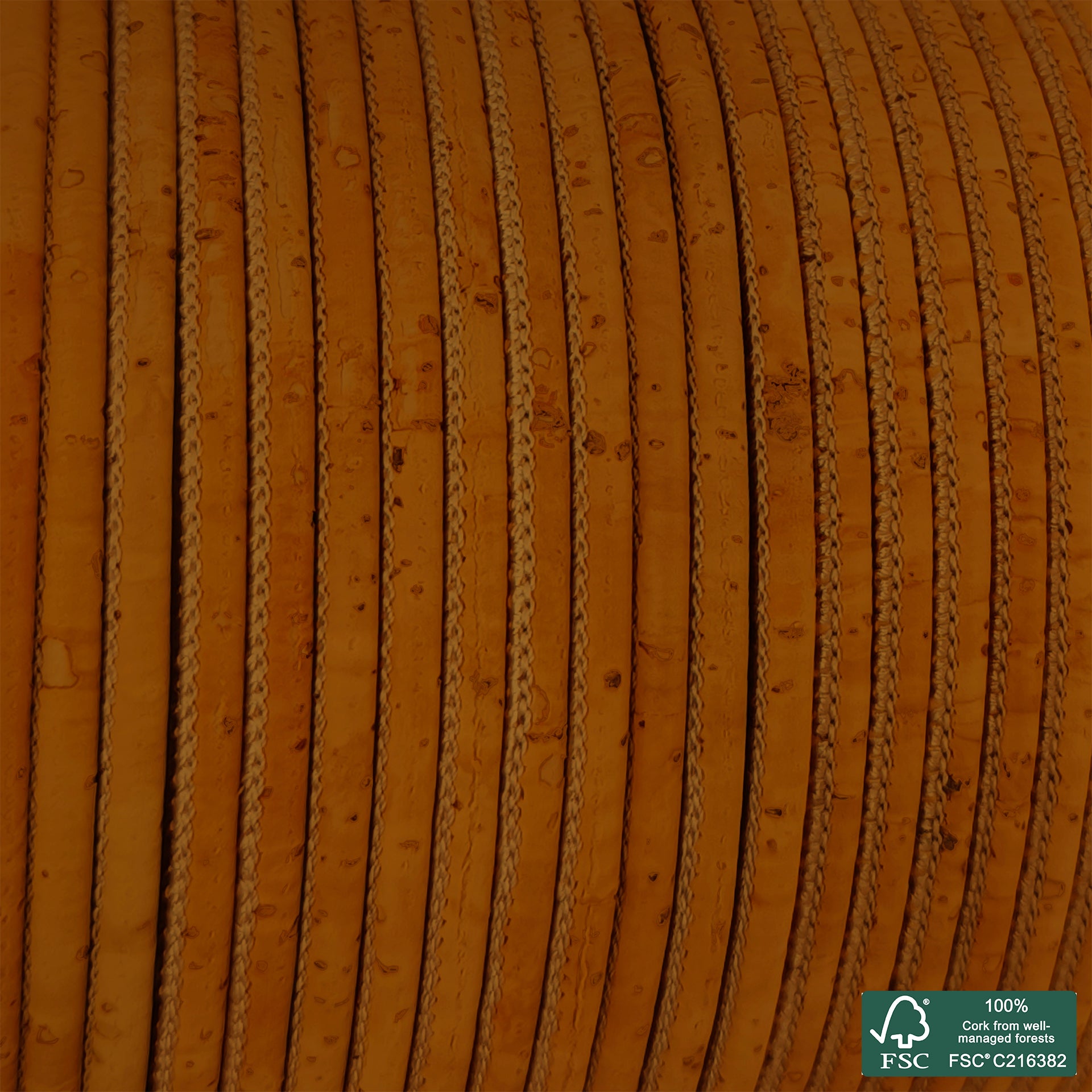 Round cork cord cinnamon superior