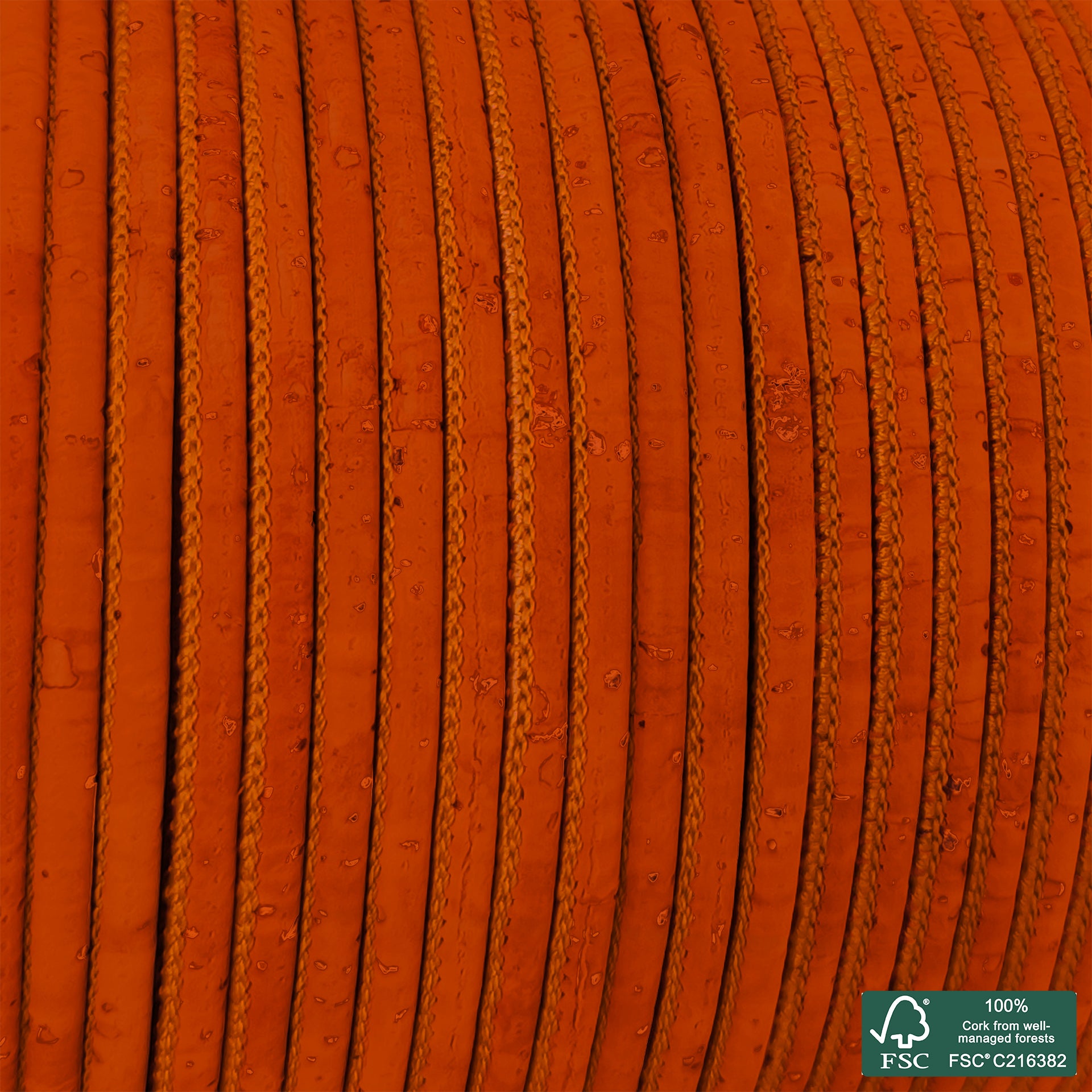 Round cork cord orange superior