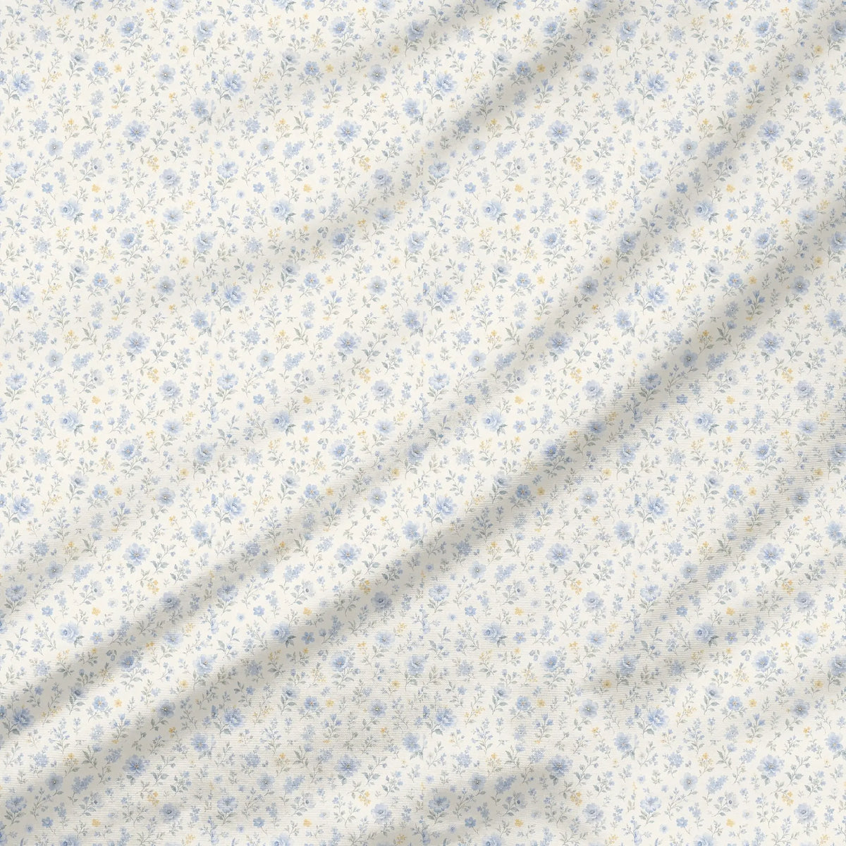40 Pieces Blue Floral Charm Printed Percale Cotton Fabric (CHP020)