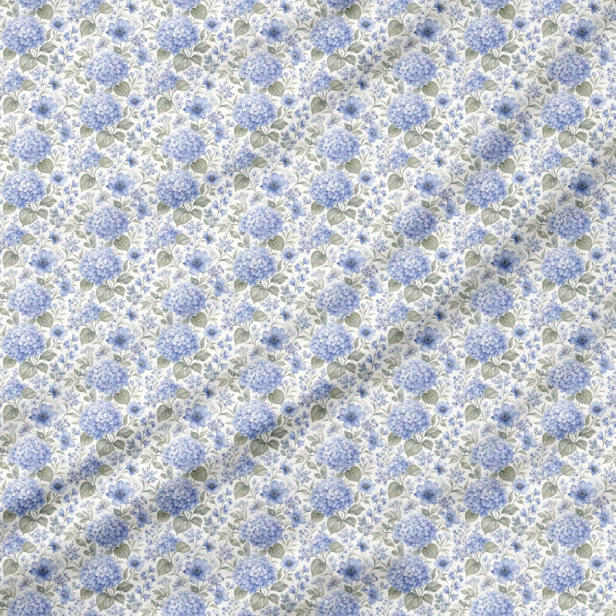 40 Pieces Blue Floral Charm Printed Percale Cotton Fabric (CHP020)