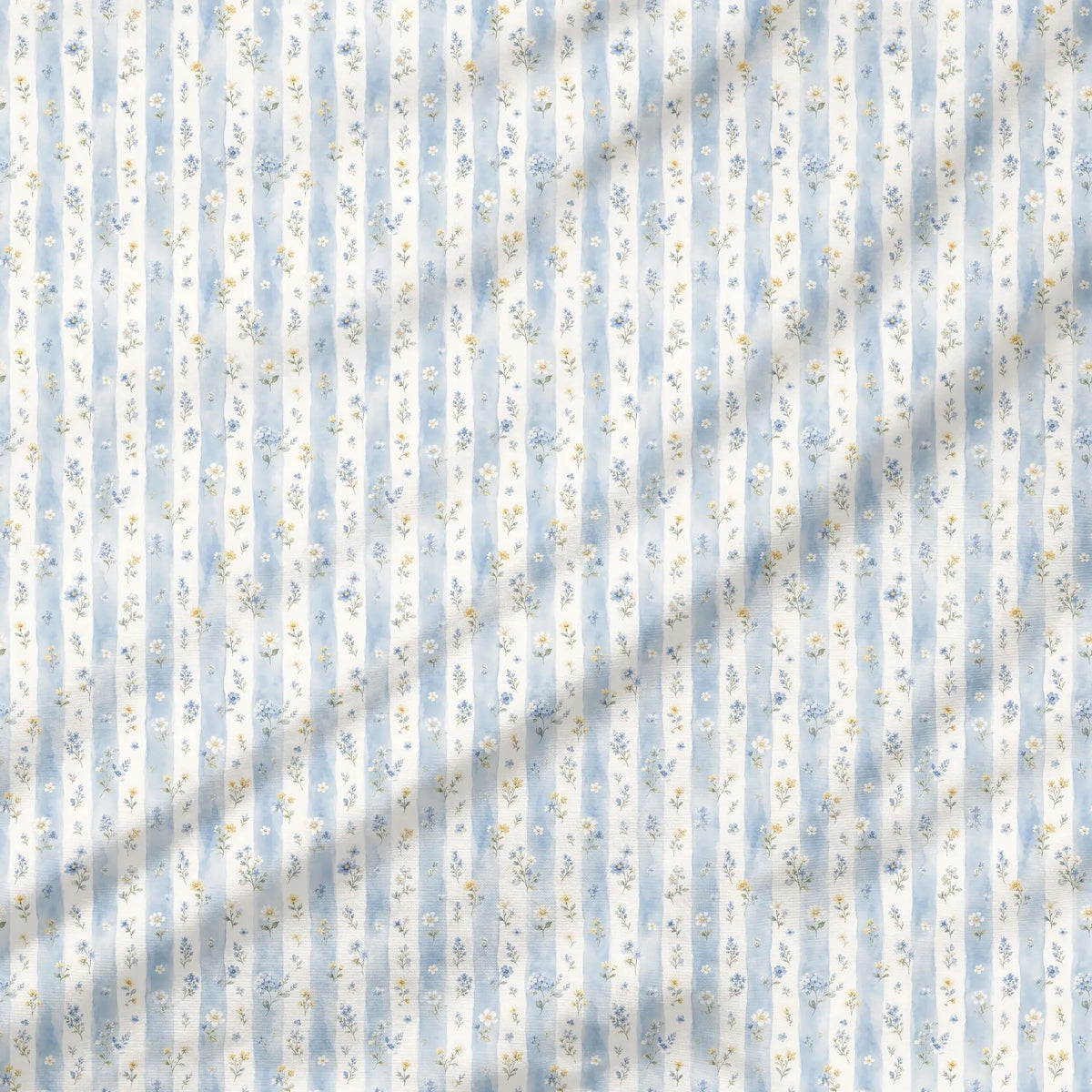 40 Pieces Blue Floral Charm Printed Percale Cotton Fabric (CHP020)