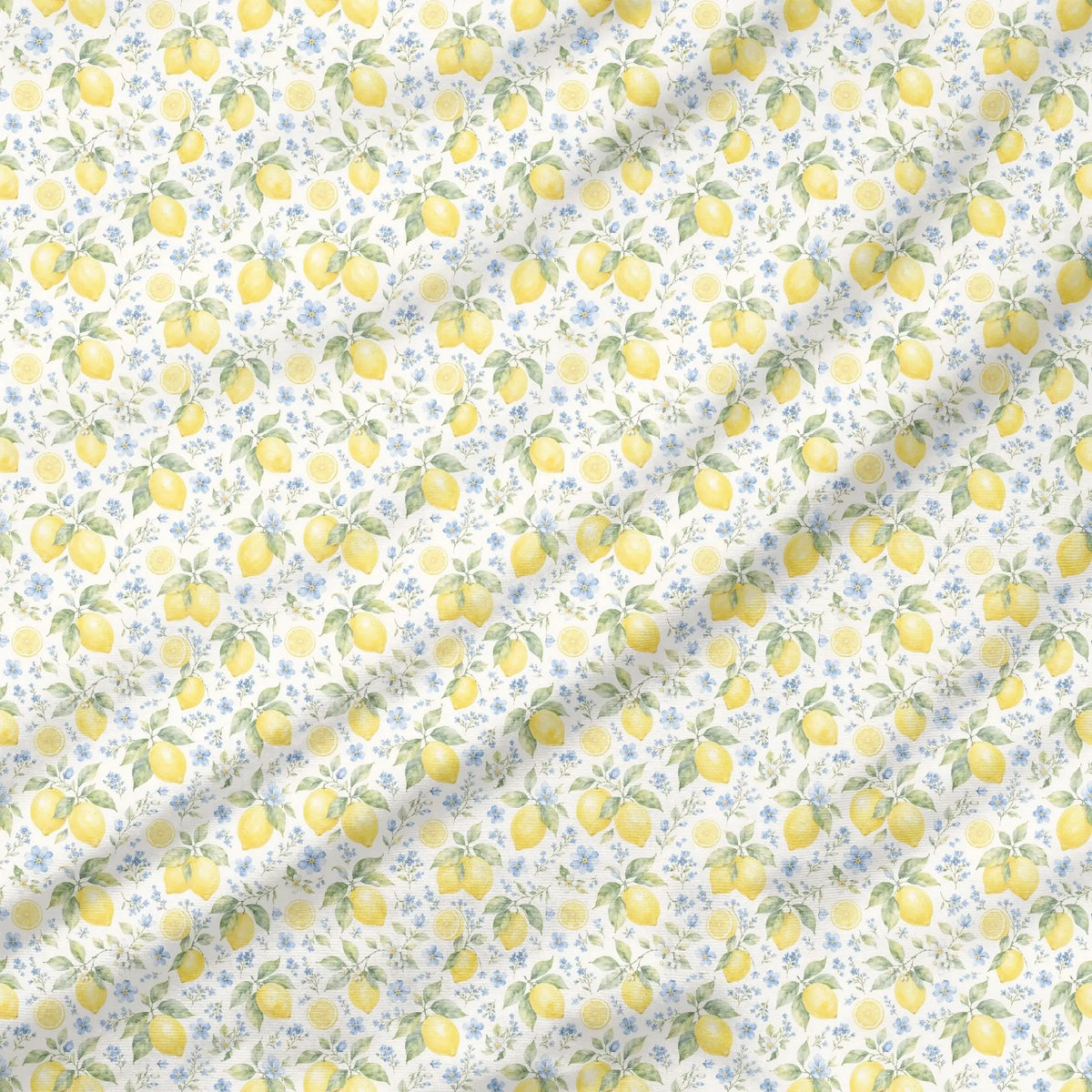 40 Pieces Blue Floral Charm Printed Percale Cotton Fabric (CHP020)