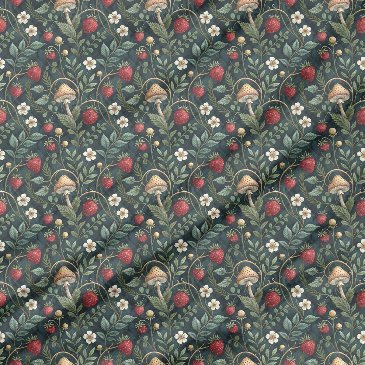 40 Pieces Cottage Strawberry Charm Printed Percale Cotton Fabric (CHP018)