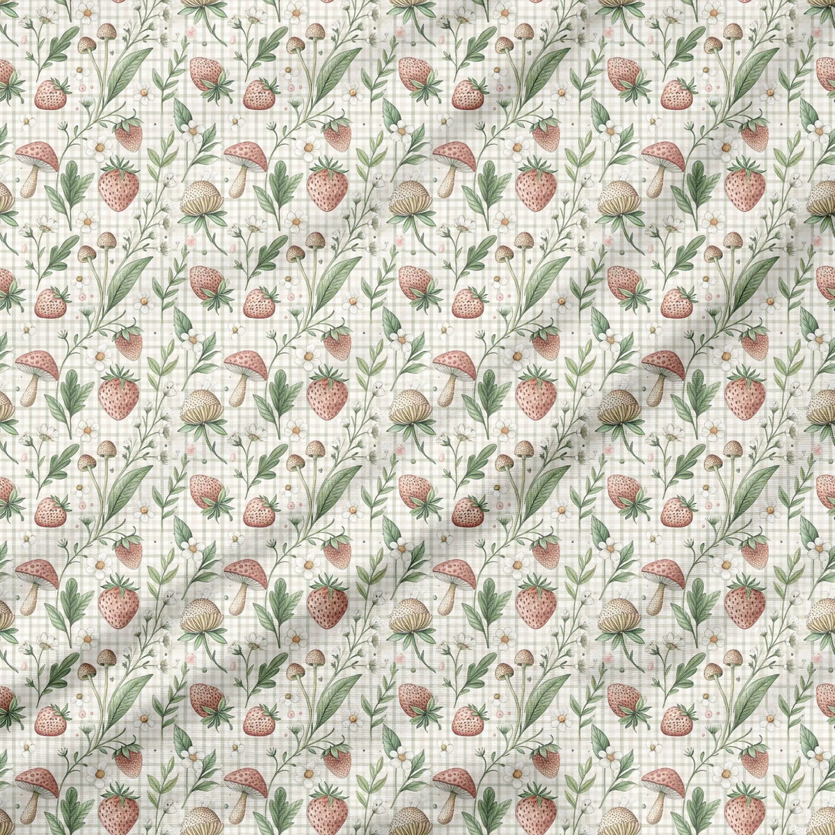 40 Pieces Cottage Strawberry Charm Printed Percale Cotton Fabric (CHP018)