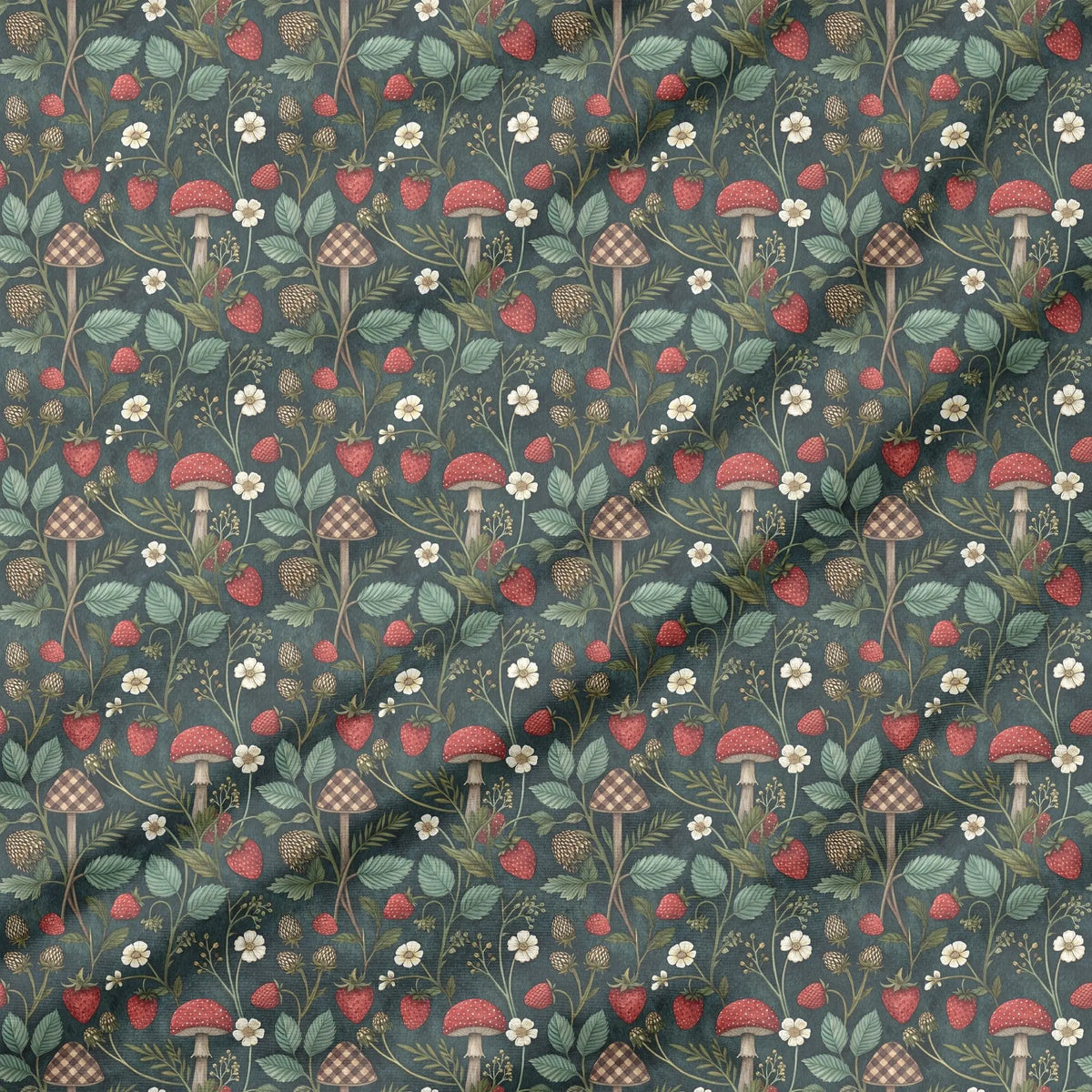 40 Pieces Cottage Strawberry Charm Printed Percale Cotton Fabric (CHP018)