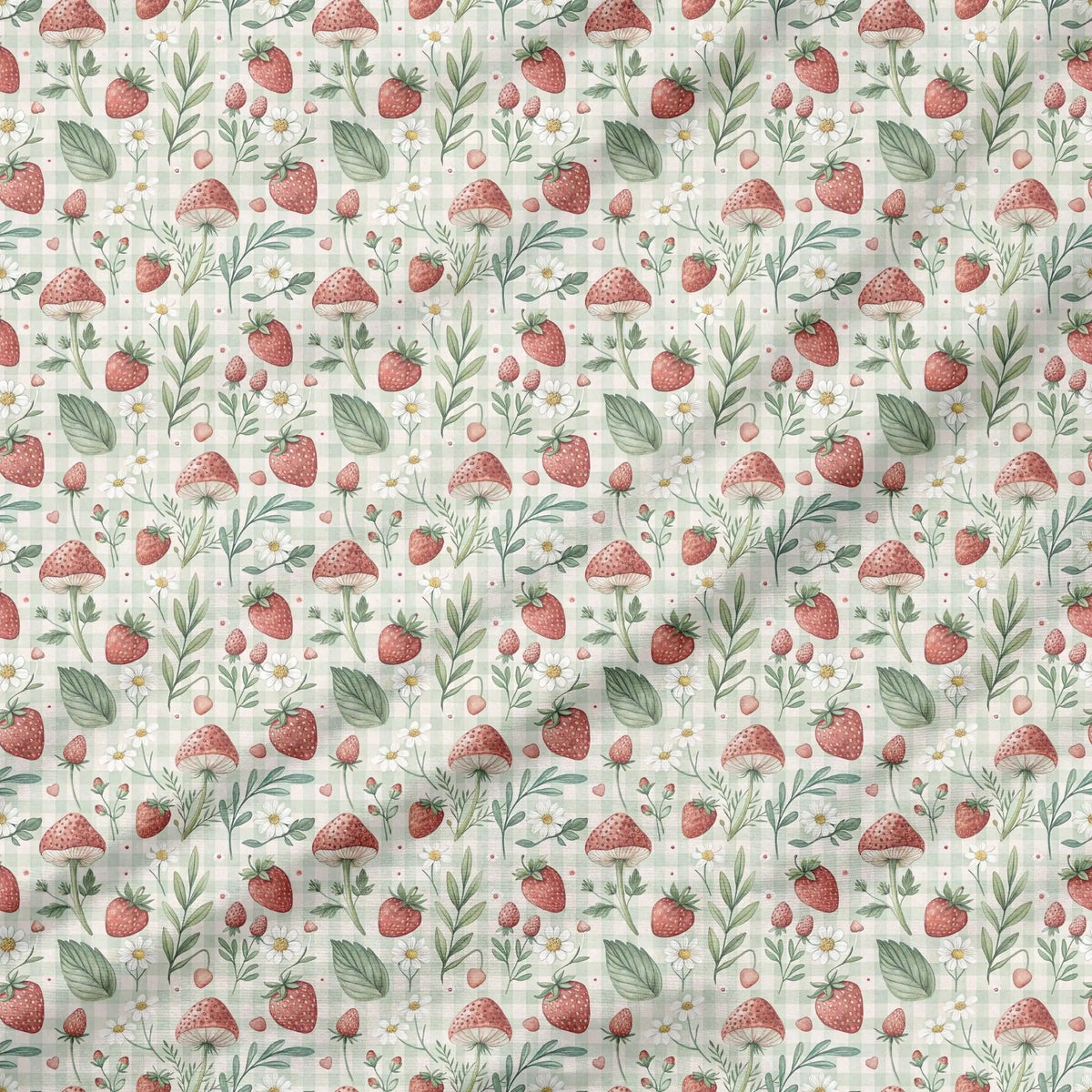 40 Pieces Cottage Strawberry Charm Printed Percale Cotton Fabric (CHP018)