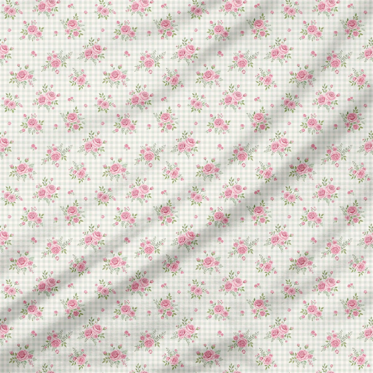 40 Pieces Shabby Chic Pink Printed Percale Cotton Fabric (CHP014)