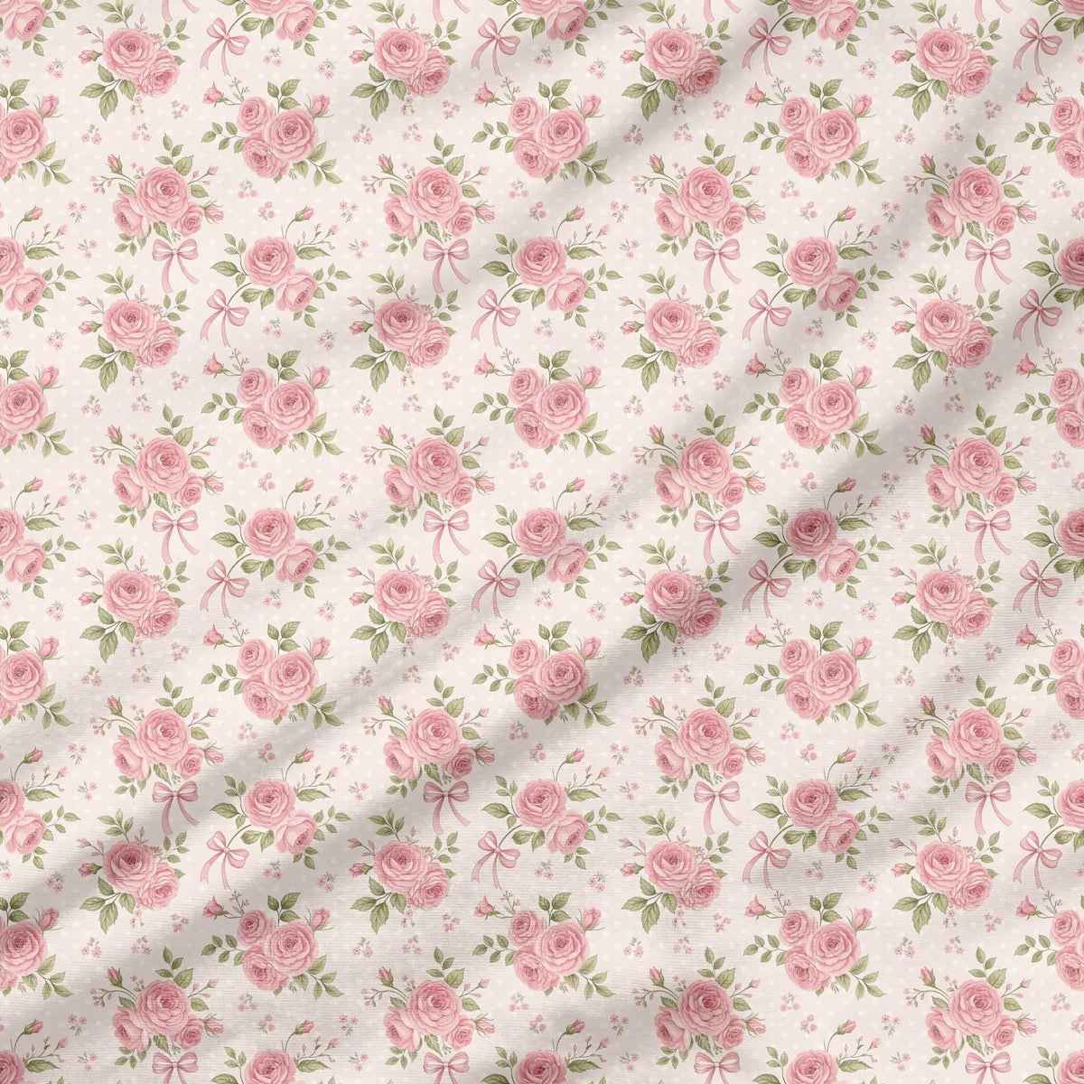 40 Pieces Shabby Chic Pink Printed Percale Cotton Fabric (CHP014)
