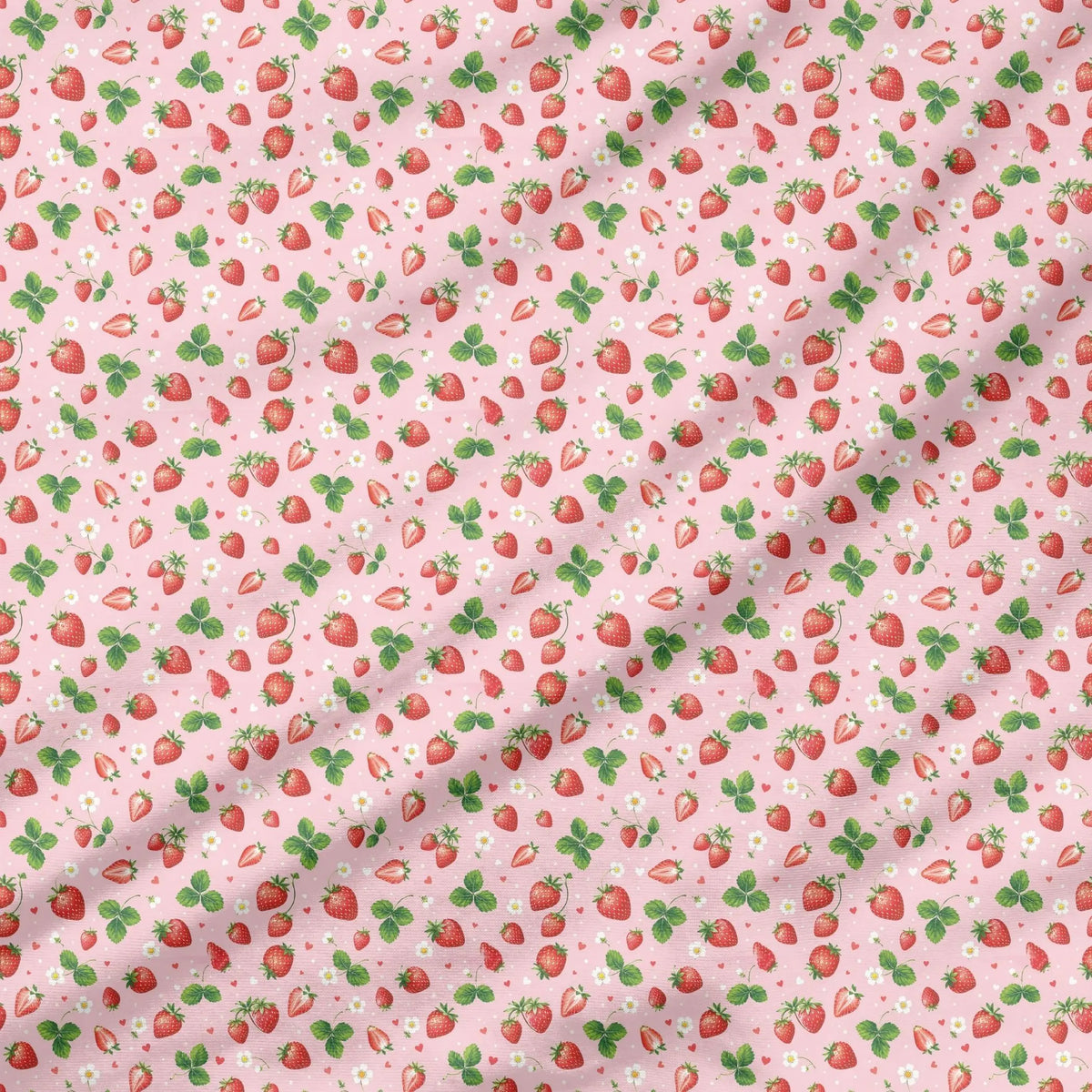 40 Pieces Strawberry Charm Printed Percale Cotton Fabric (CHP016)