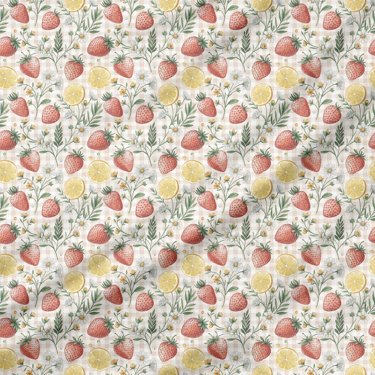 40 Pieces Summer Strawberry Printed Percale Cotton Fabric (CHP013)