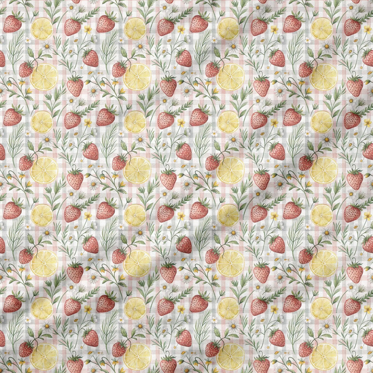 40 Pieces Summer Strawberry Printed Percale Cotton Fabric (CHP013)