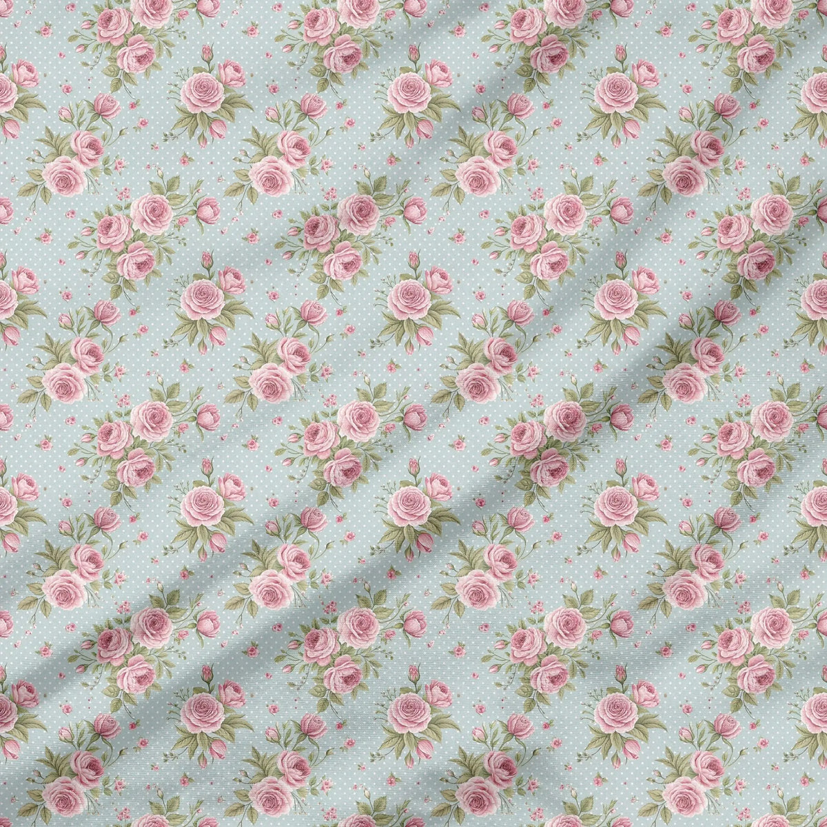 40 Pieces Sweet Peony Floral Printed Percale Cotton Fabric (CHP011)