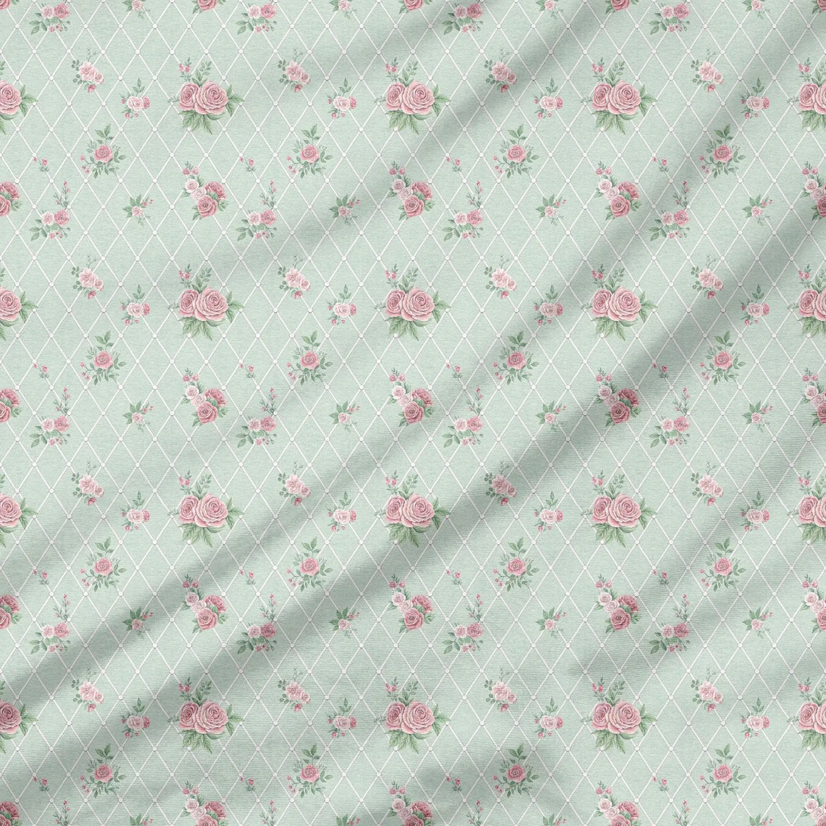 40 Pieces Sweet Peony Floral Printed Percale Cotton Fabric (CHP011)