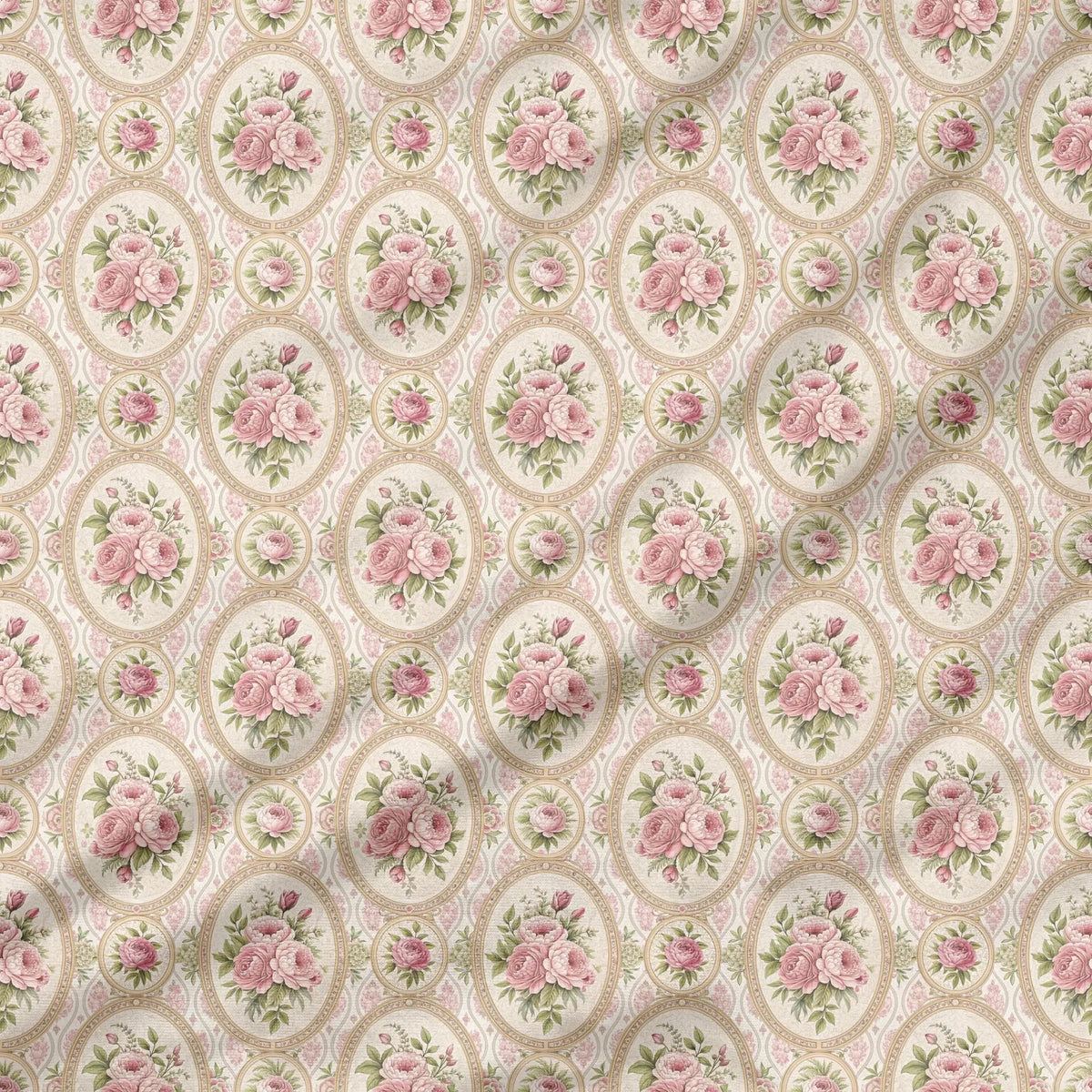 40 Pieces Sweet Peony Floral Printed Percale Cotton Fabric (CHP011)