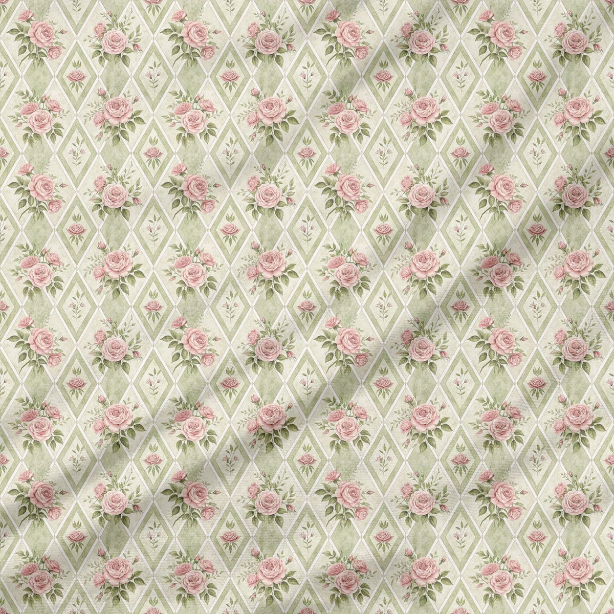 40 Pieces Sweet Peony Floral Printed Percale Cotton Fabric (CHP011)