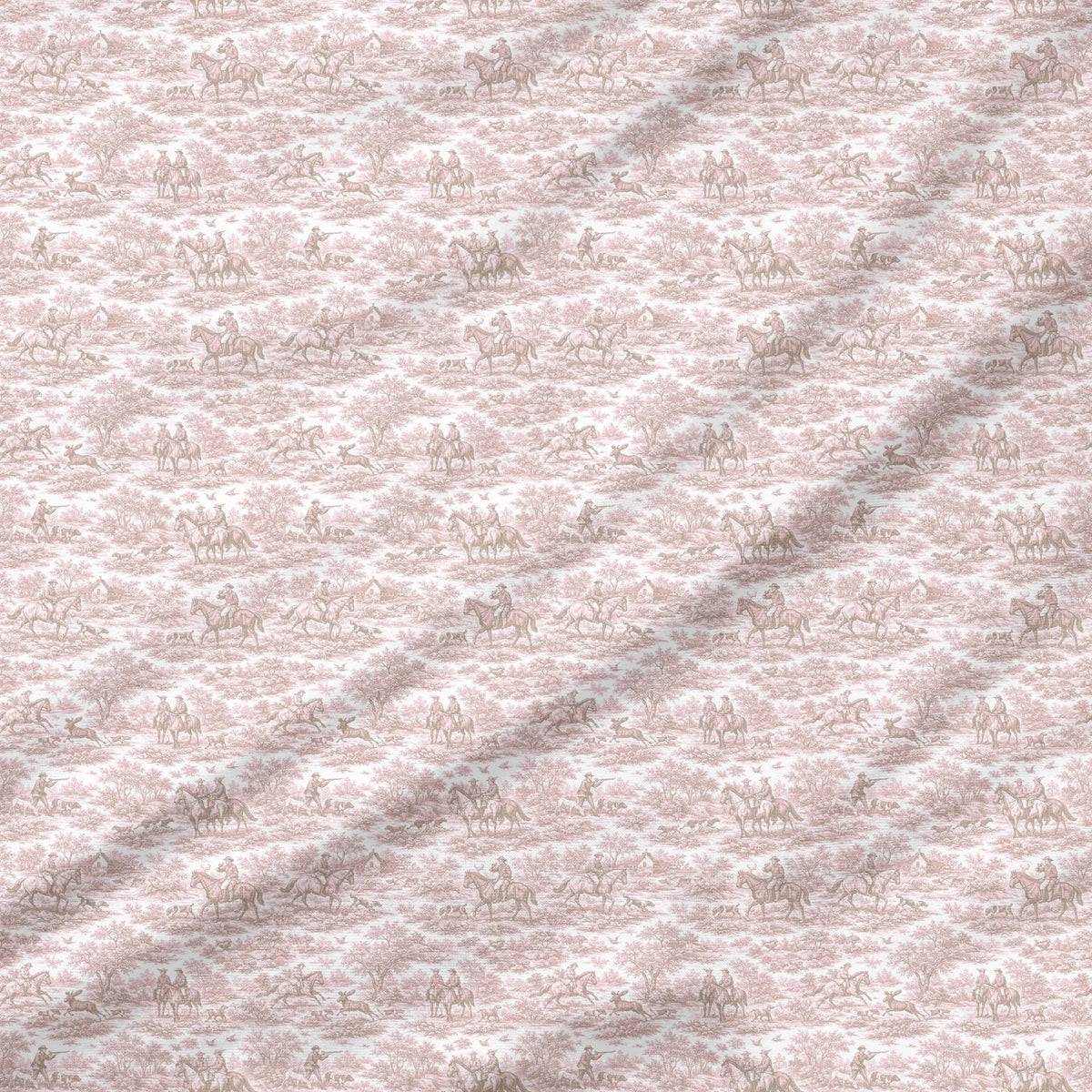 40 Pieces Pink Toile de Jouy Printed Percale Cotton Fabric (CHP008)