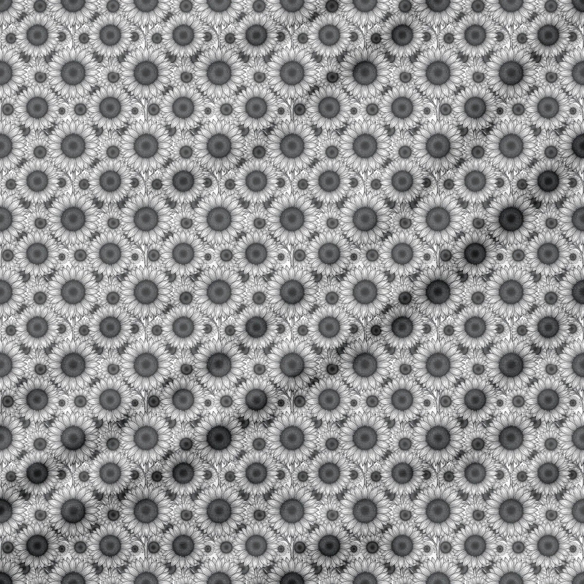 40 Pieces Black and White Floral Printed Percale Cotton Fabric (CHP009)