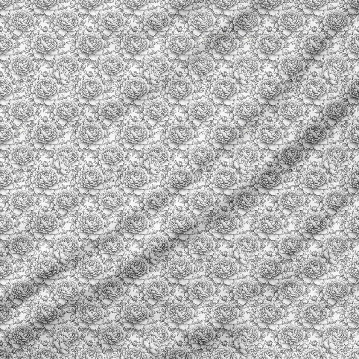 40 Pieces Black and White Floral Printed Percale Cotton Fabric (CHP009)